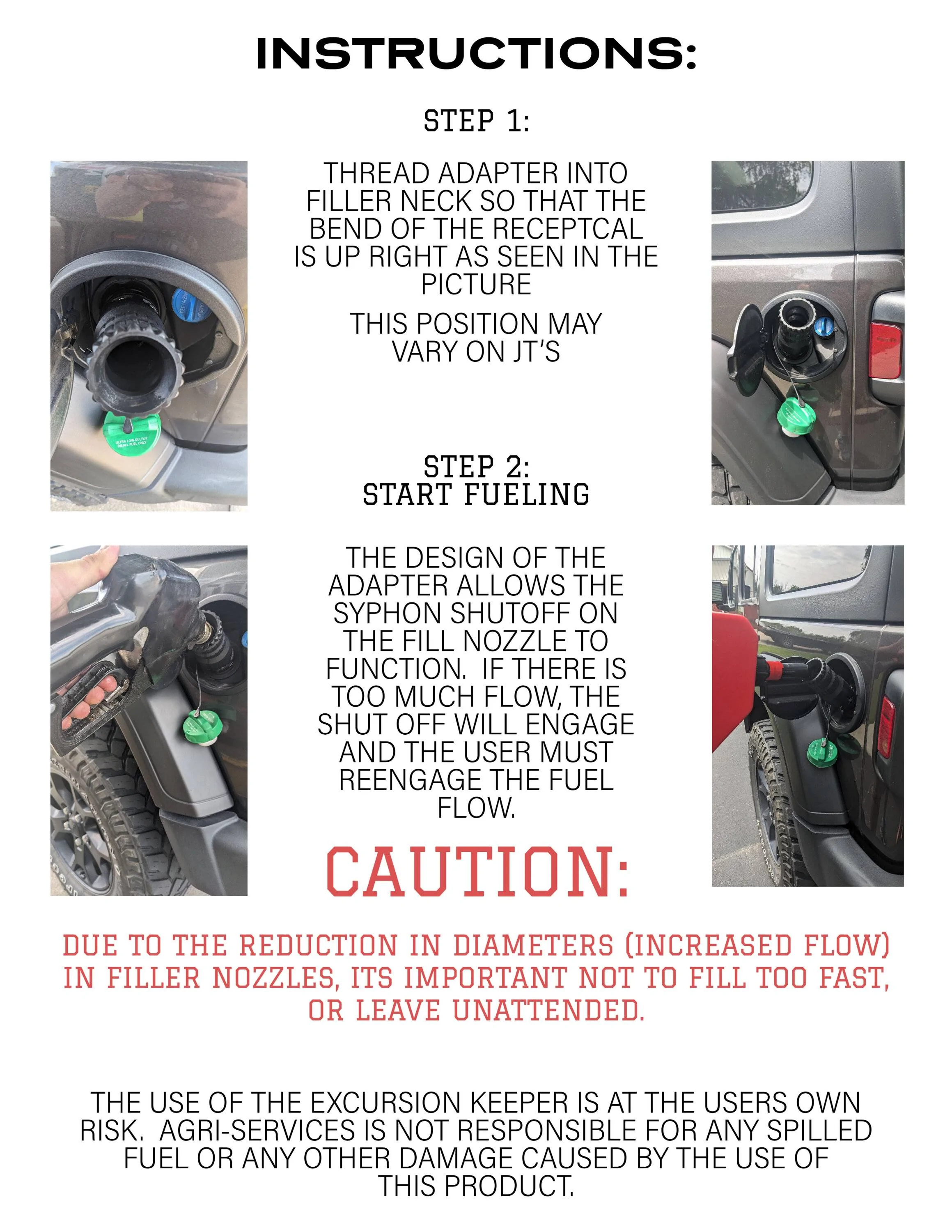 Jeep Gladiator DIESEL FILL ADAPTER EXCURSION KEEPER PG2