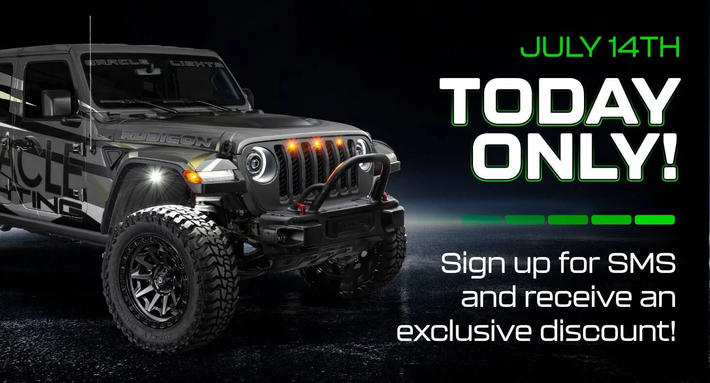 Jeep Gladiator !!ORACLE Lighting 1 Day Flash Sale!! 20% off Everything Plus Exclusive Discount For SMS Subscribers! sms-signup-promo-JT