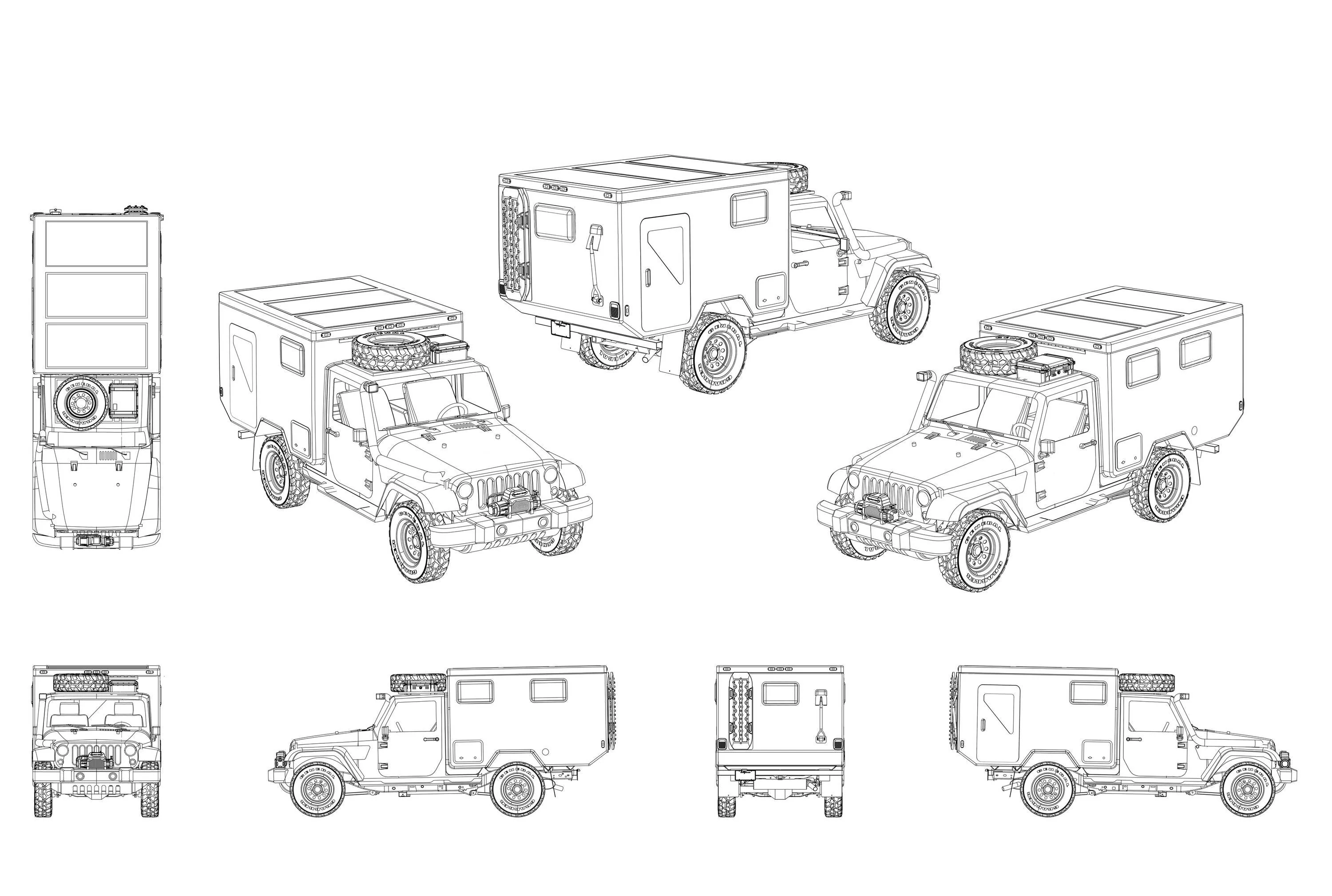 Jeep Gladiator My Custom JL Rubicon Overland Camper Build - Refuge II Camper Graphics for Dan 011923