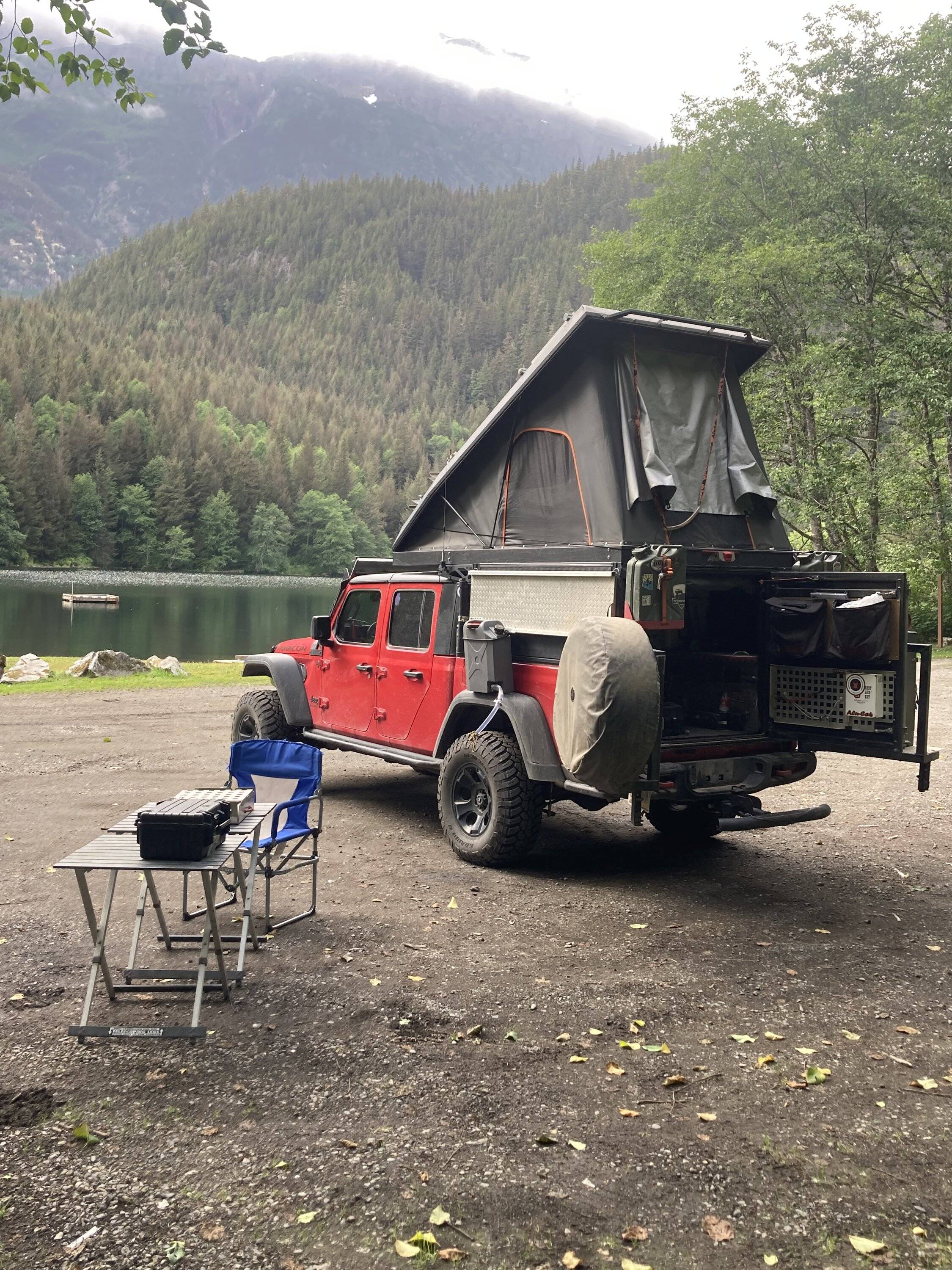 Jeep Gladiator Alaska Daily Drivers: Hydro Blue 80A and Bright White JTR IMG_4834