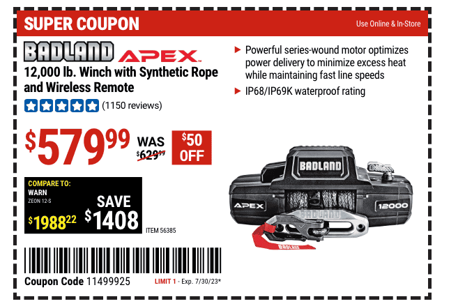 Jeep Gladiator HF Badlands Sale Happening winch