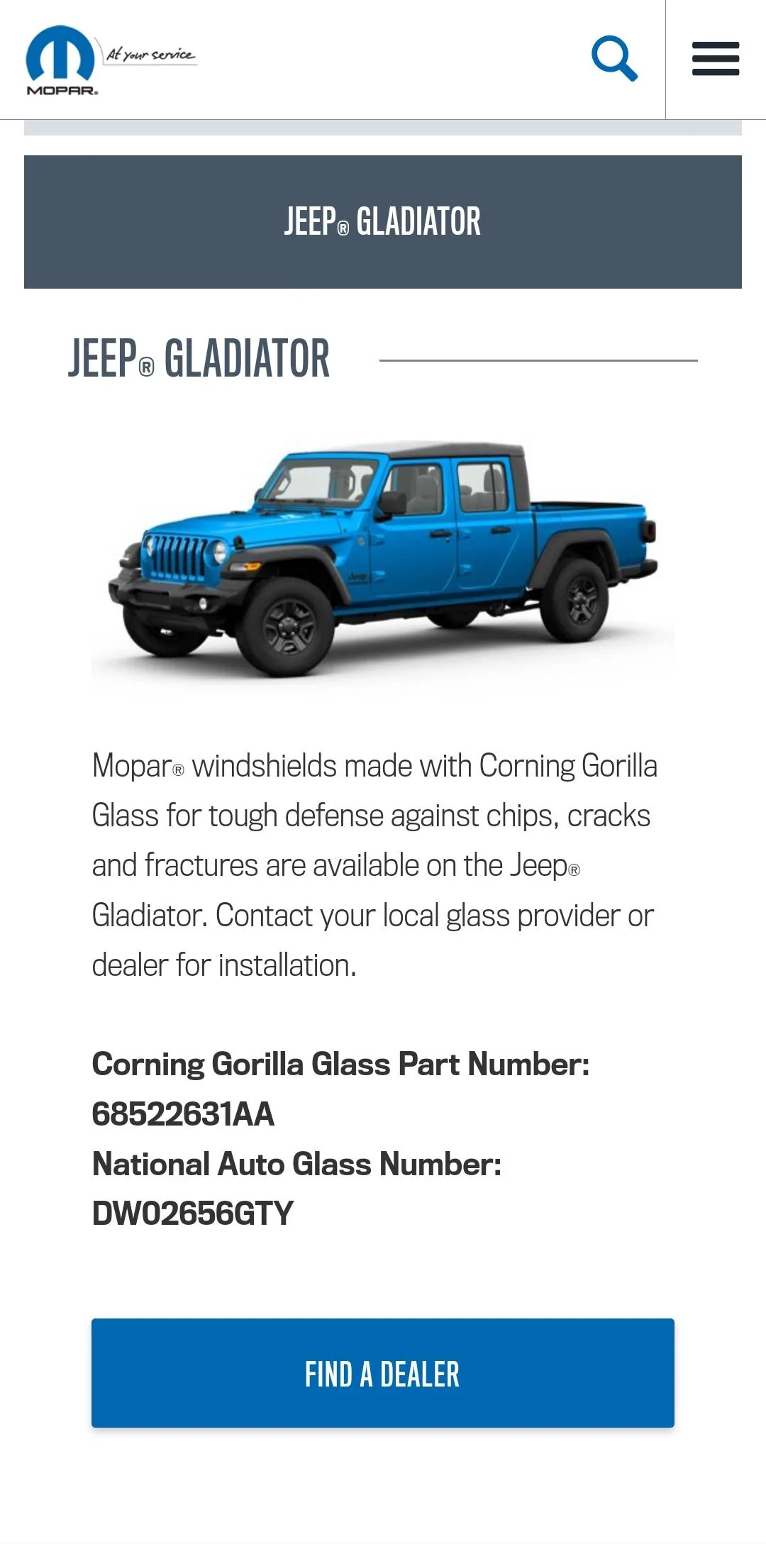Jeep Gladiator Windshield repair and replacement experience’s Screenshot_20230723_094411_Samsung Internet