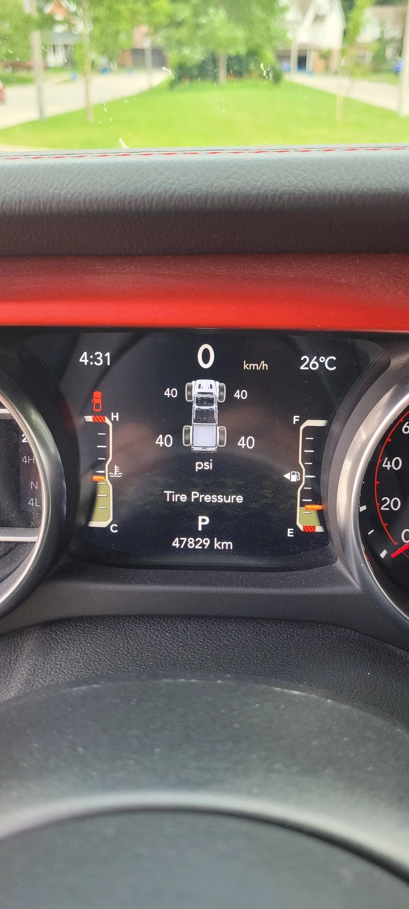 Jeep Gladiator Tazer , tire size change not effective for speedo 20230724_163105