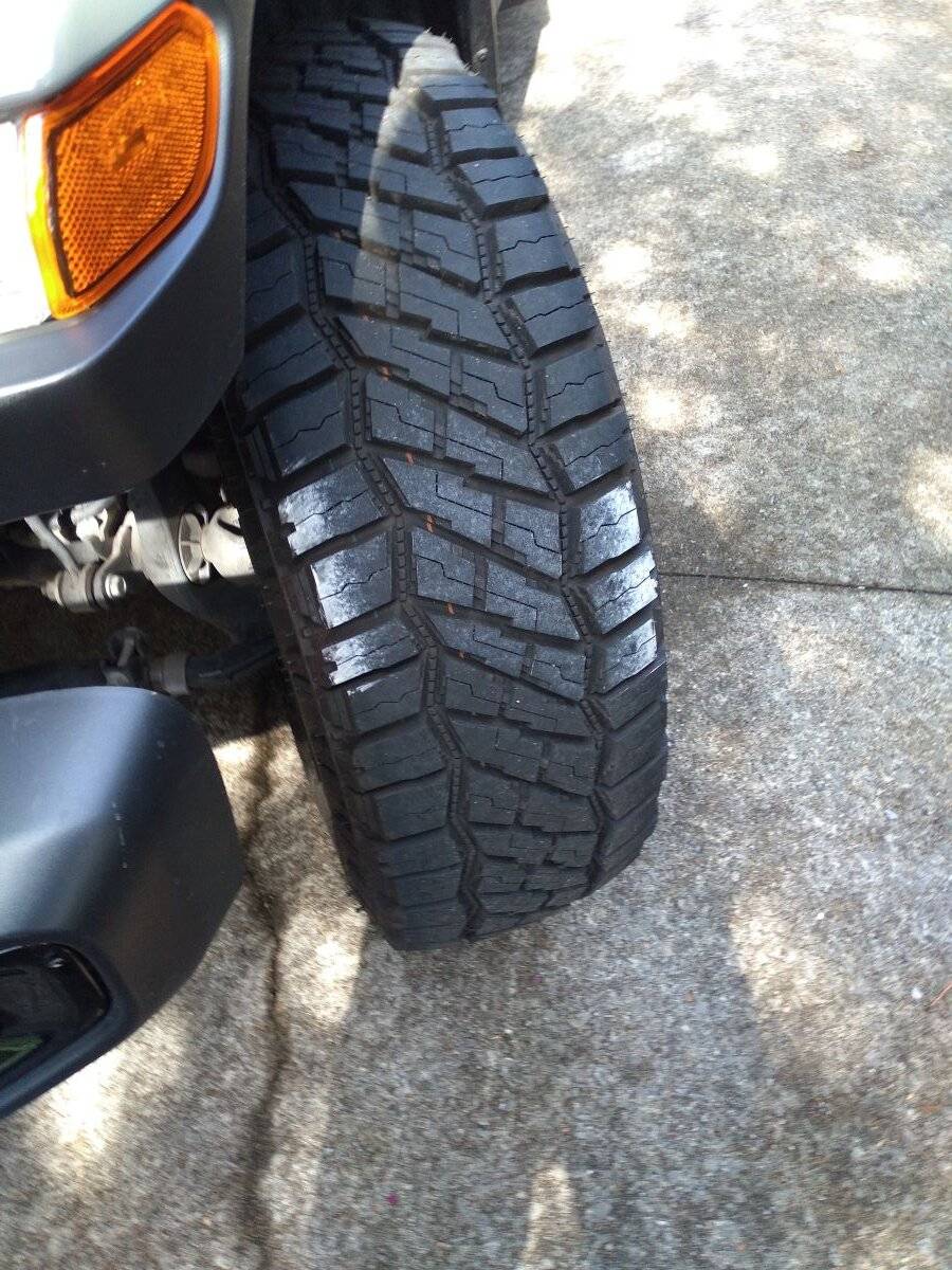 Jeep Gladiator Milestar Patagonia X/T inflation question. Advice needed. Chalk Test