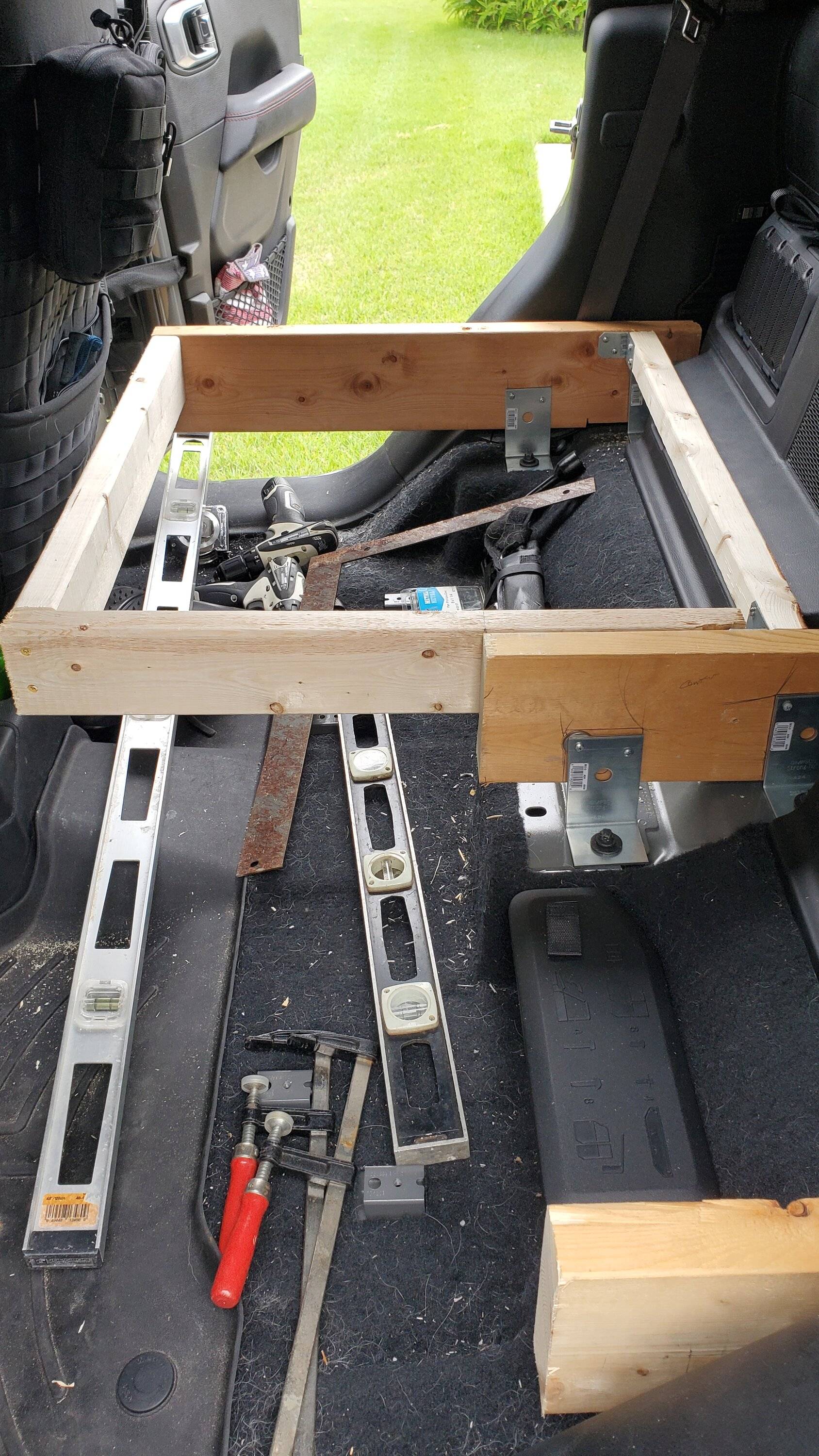 Jeep Gladiator Rear Seat Platform (After Rear Seat Removal - Rear Seat Delete) 20230709_171047