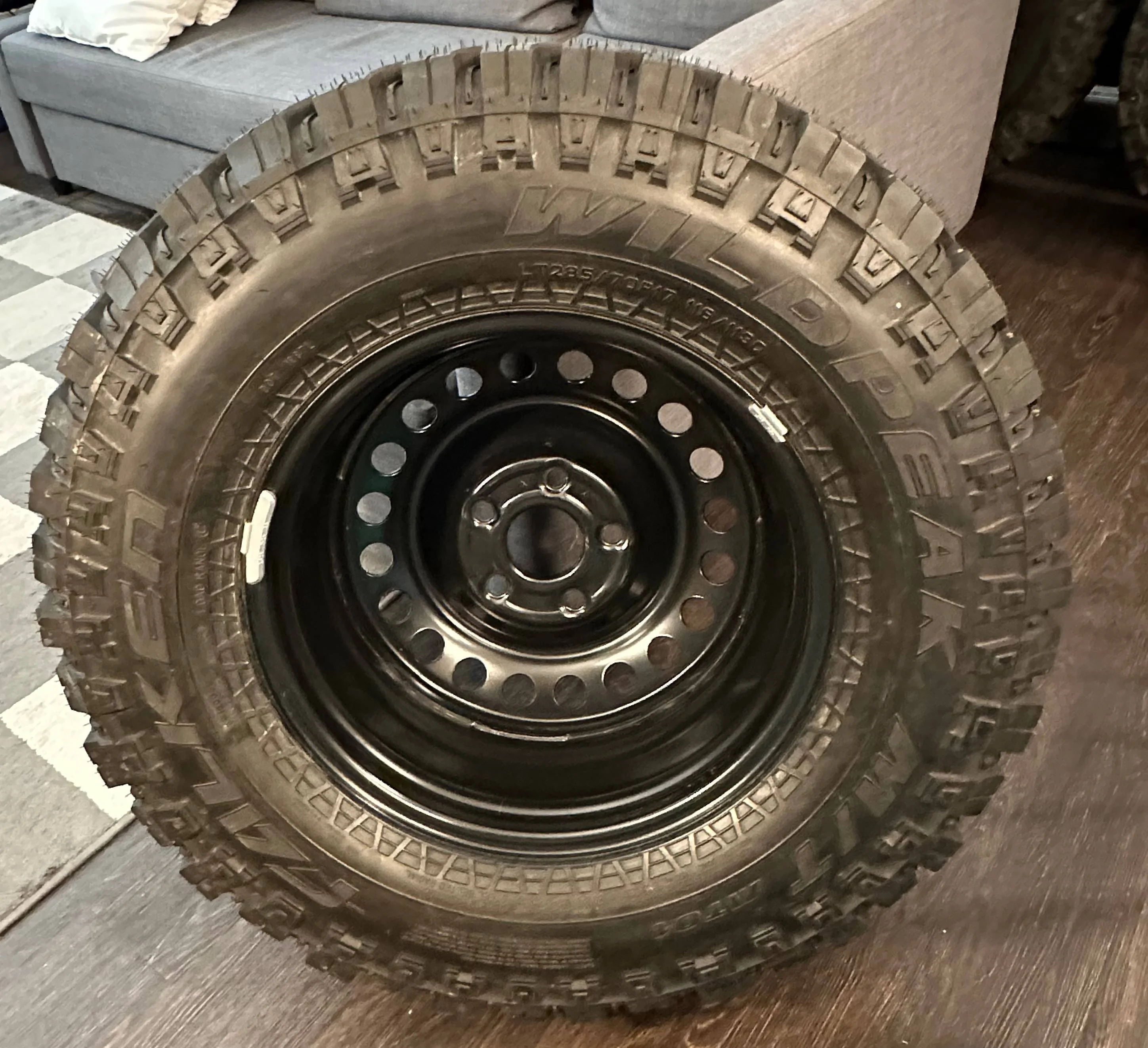 Jeep Gladiator '22 Rubicon Wheels 33" Falken M/Ts 4500 miles - $1000 spare_back