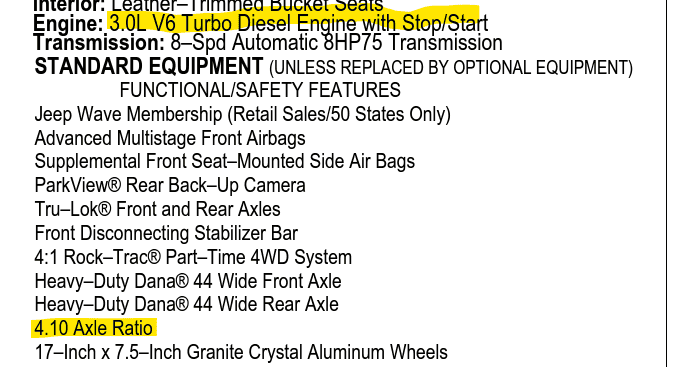 Jeep Gladiator What gear ratio I have in my 2022 Gladiator Rubicon? 1691028061439
