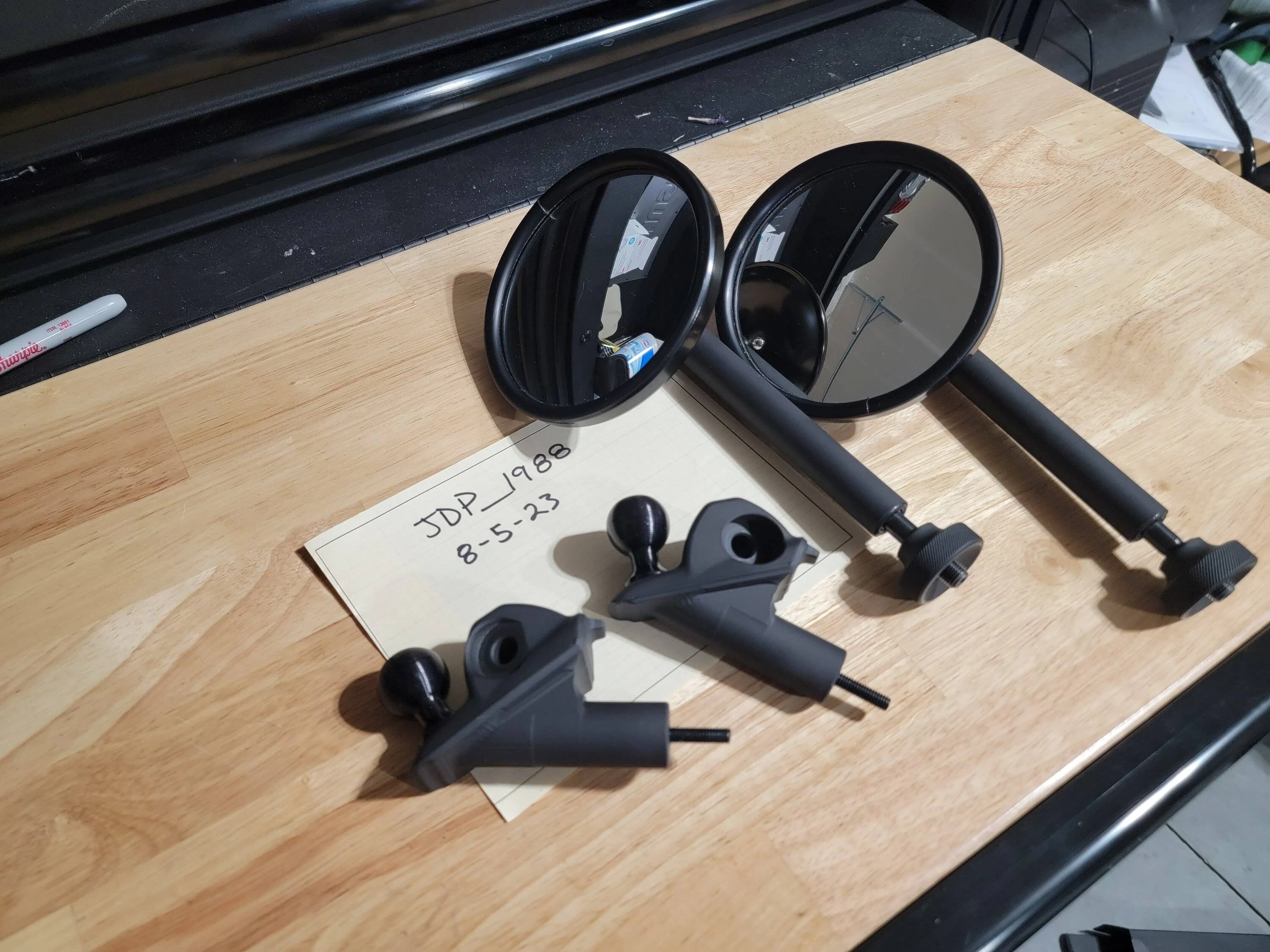 Jeep Gladiator CMM Offroad A Pillar Side Mirrors and brackets 20230805_112156