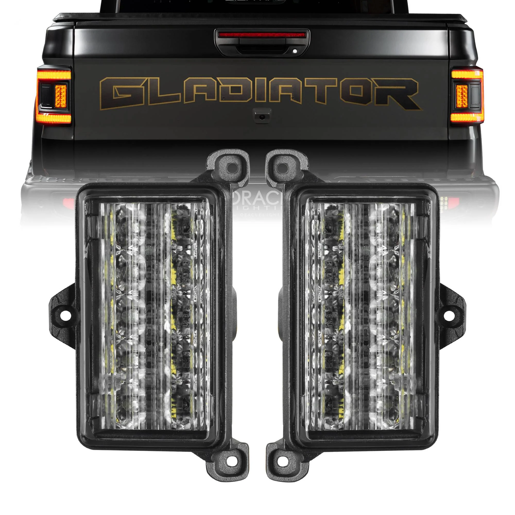 Jeep Gladiator ?New Product Alert?ORACLE Lighting Dual Function Amber/White Reverse LED Module for Jeep Gladiator JT Flush Tail Lights 53088971316_3759055672_k (1)