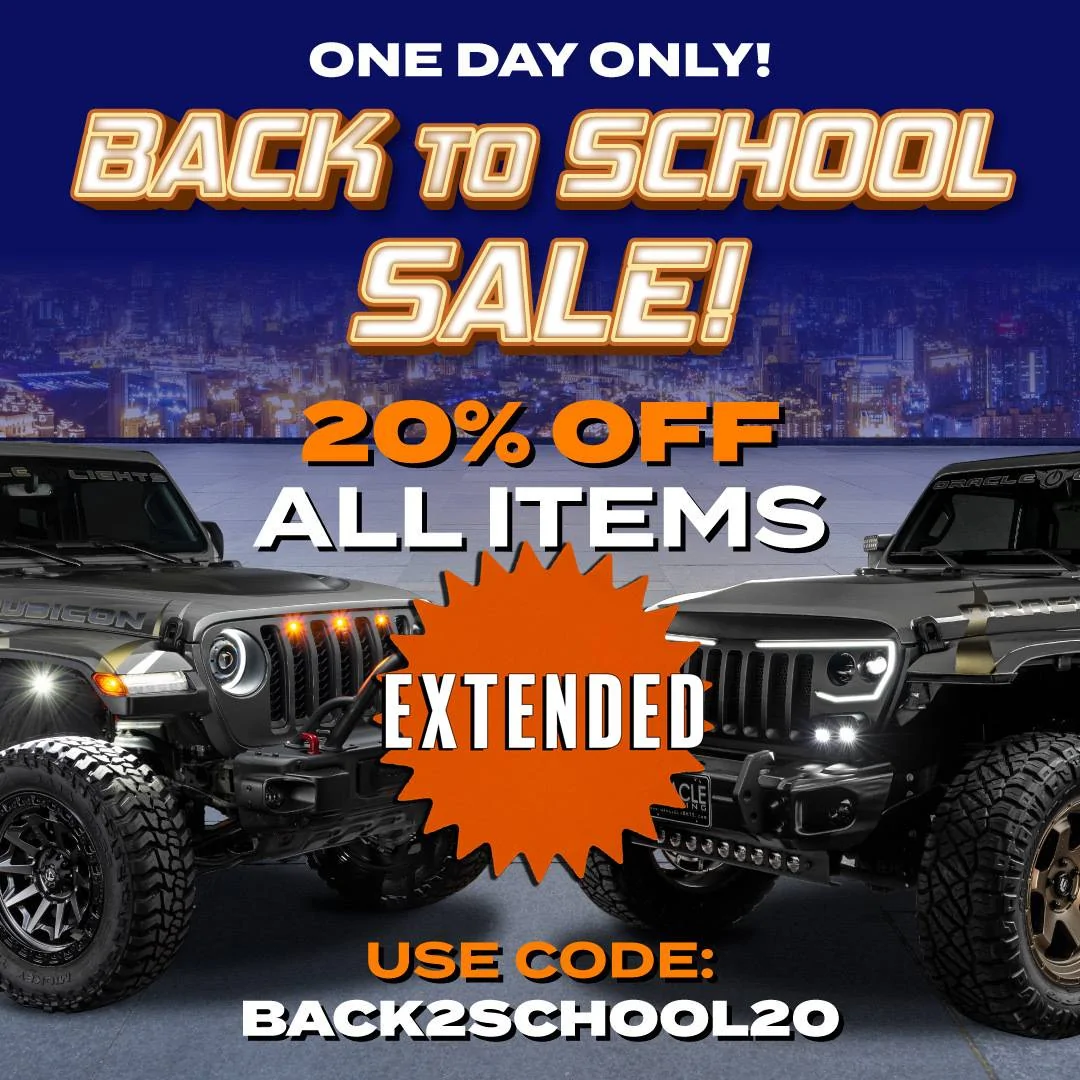 Jeep Gladiator ?EXTENDED FLASH SALE? 20% Off Back to School Sale has Been Extended Through Today! backtoschool-promo-social extended