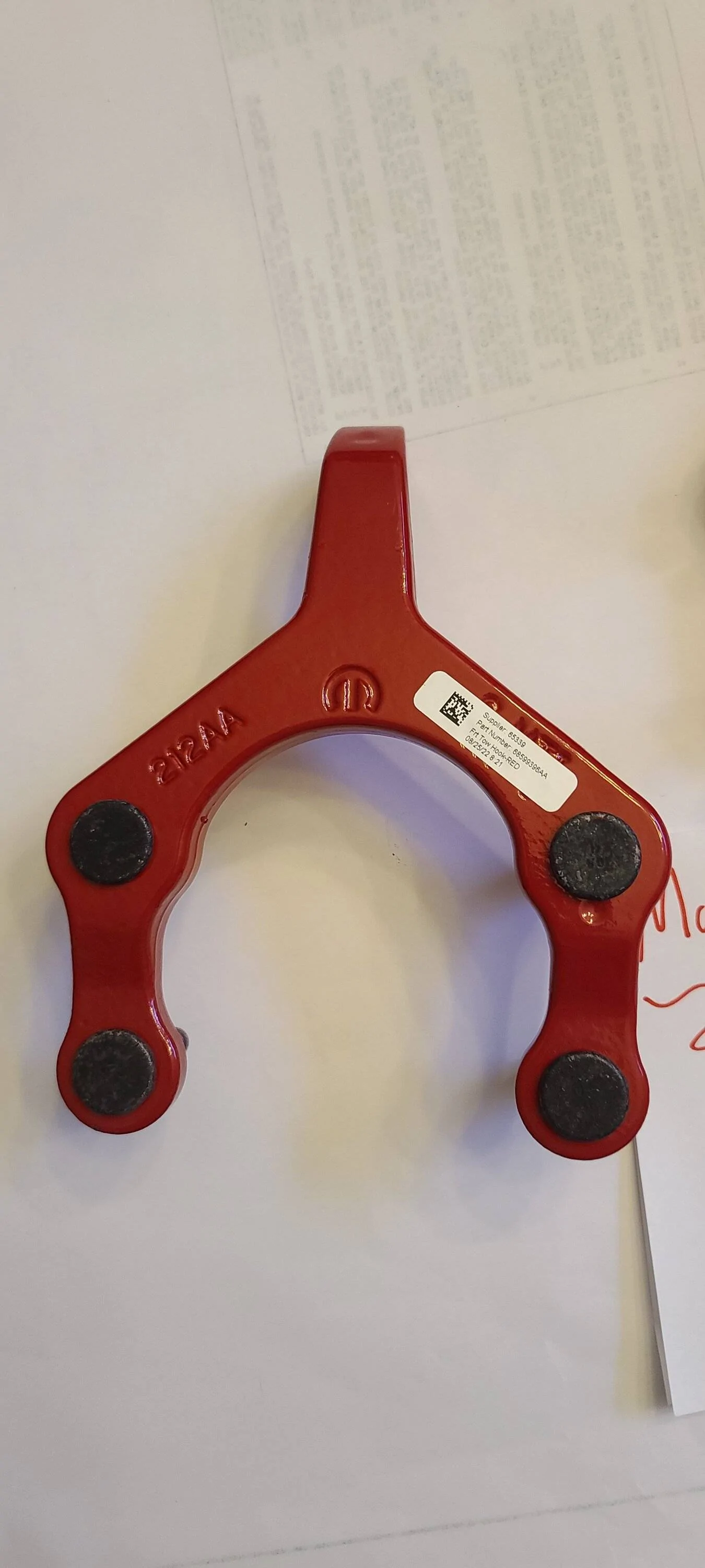 Jeep Gladiator Red Rubicon Front Tow Hooks 20230816_161607