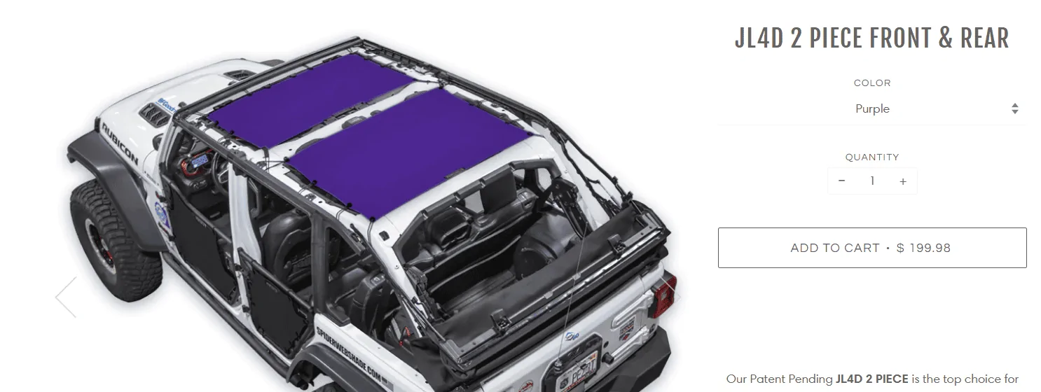 Jeep Gladiator Bestop SunScreen: JL / JT Sunshade for Sunrider for Hardtop released! 1692501469019