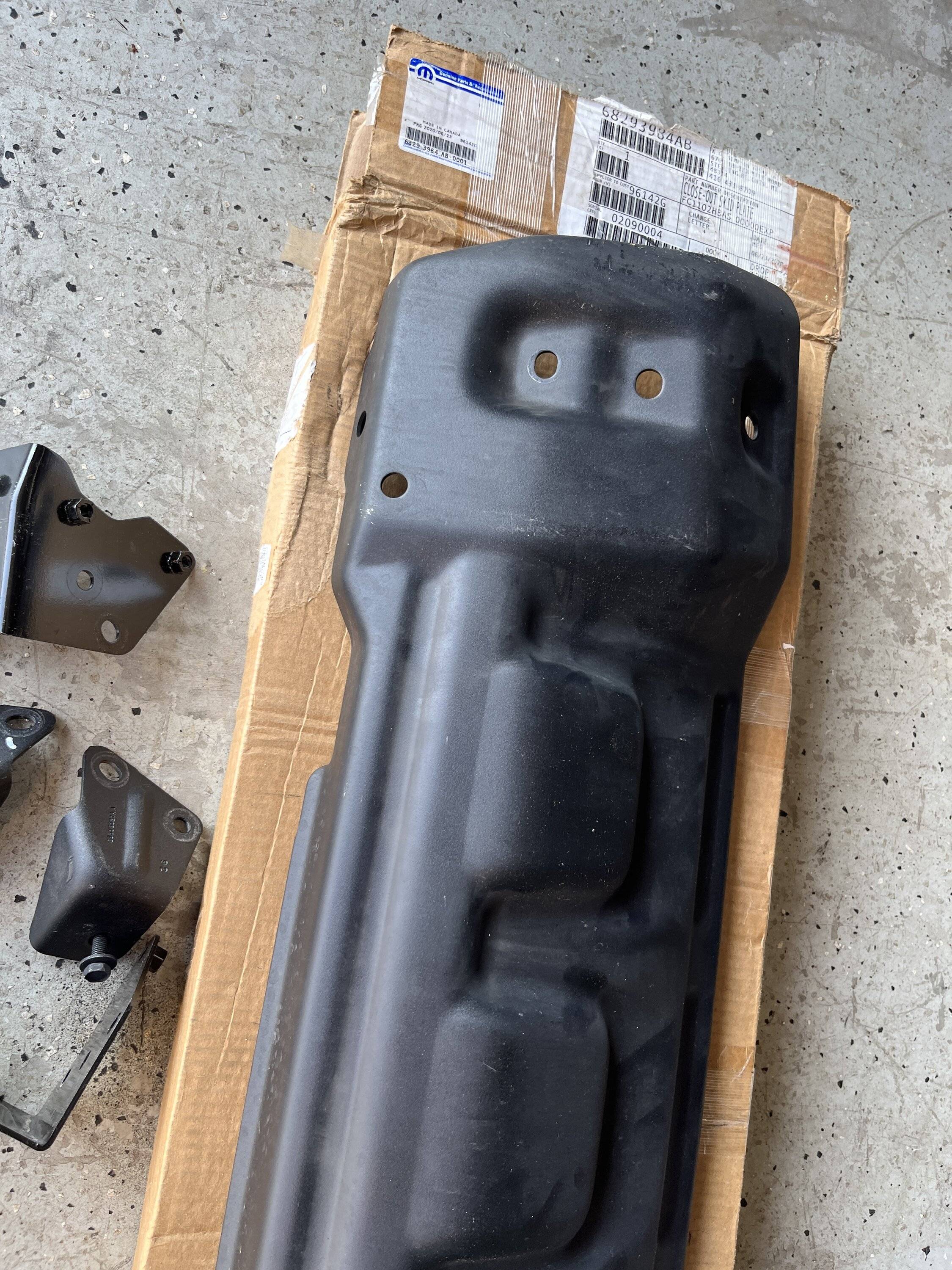 Jeep Gladiator OEM skid plate with Hardware IMG_1852