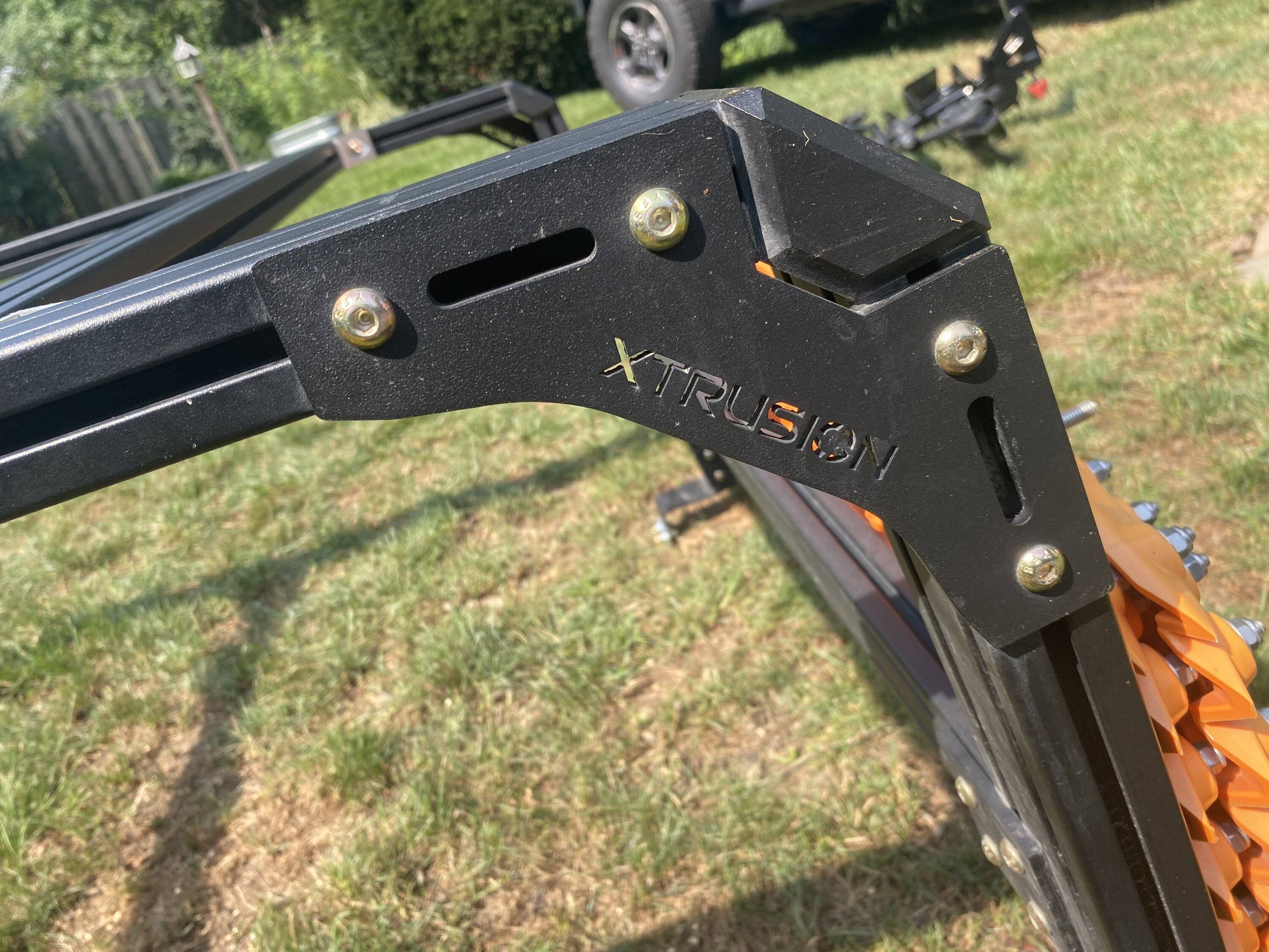 Jeep Gladiator Xtrusion Overland XTR1 Bed Rack with Actiontrax and Rotopax fuel can 48D0472B-3844-4A13-B28F-B46BCED96457