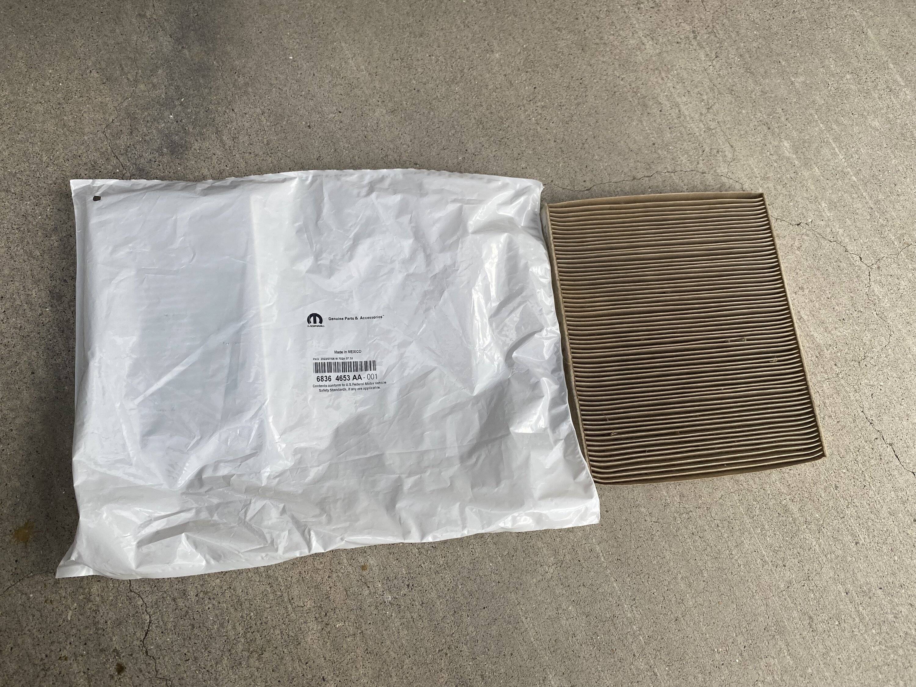 Jeep Gladiator Diesel specific cabin air filter…. IMG_7446