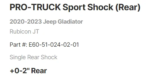 Jeep Gladiator No shocks 1692673810124
