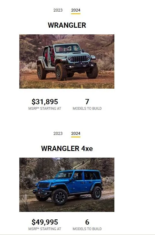 Jeep Gladiator 2022 Gas vs 2024 (4xe?) Financials two wranglers