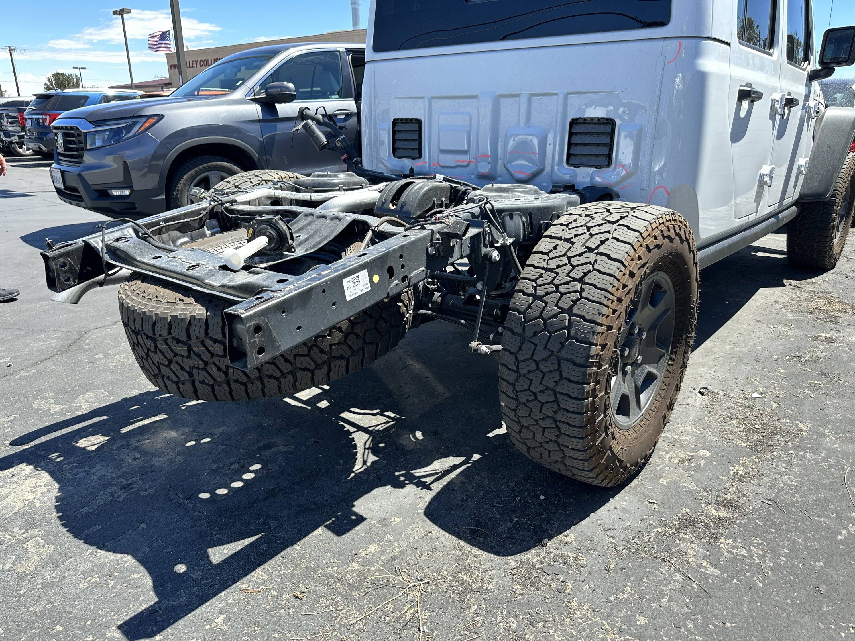 Jeep Gladiator Mojave frame reinforcement teardown IMG_8588