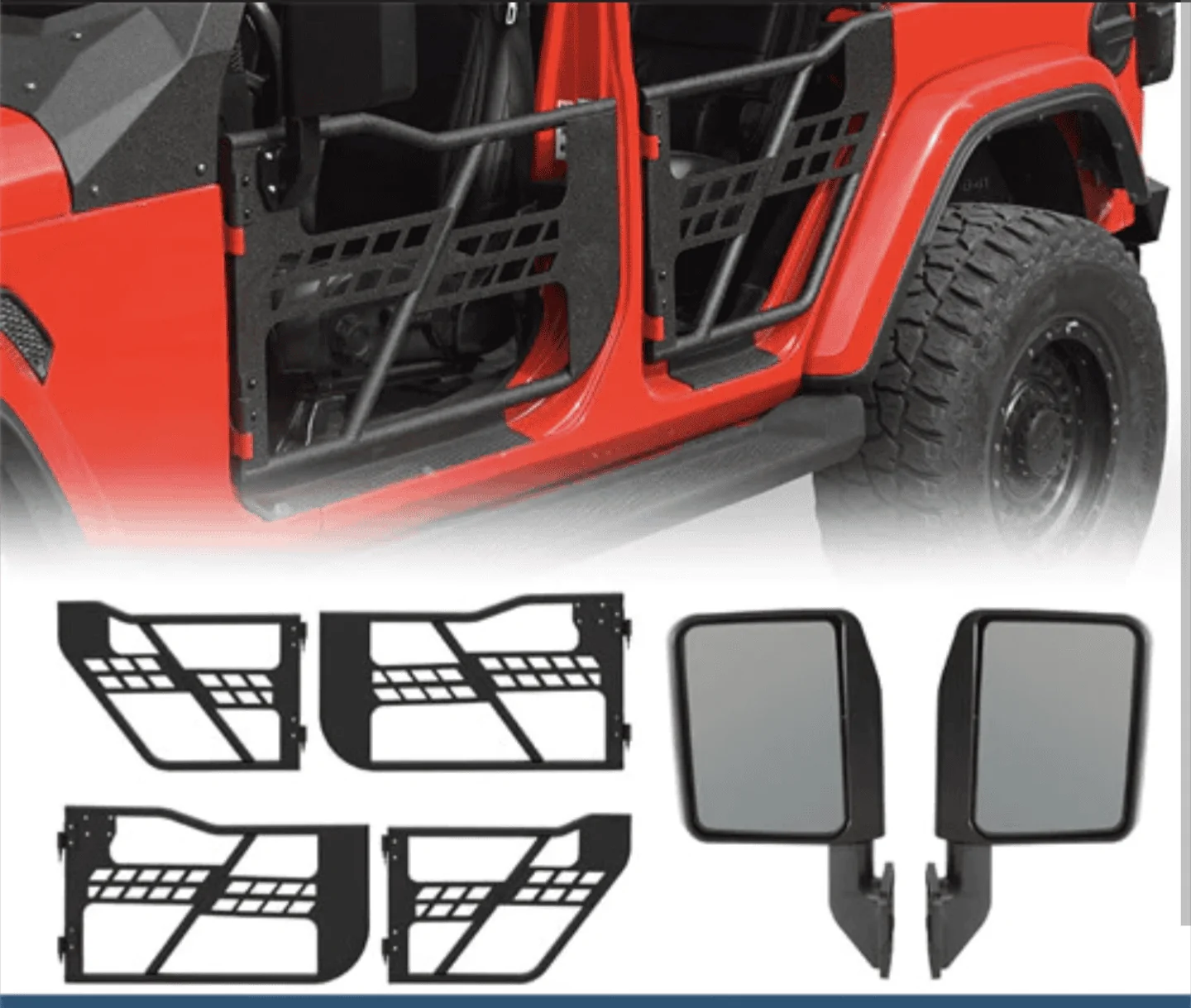 Jeep Gladiator Hooke Doors with mirrors and rack Screenshot_20230829-205303