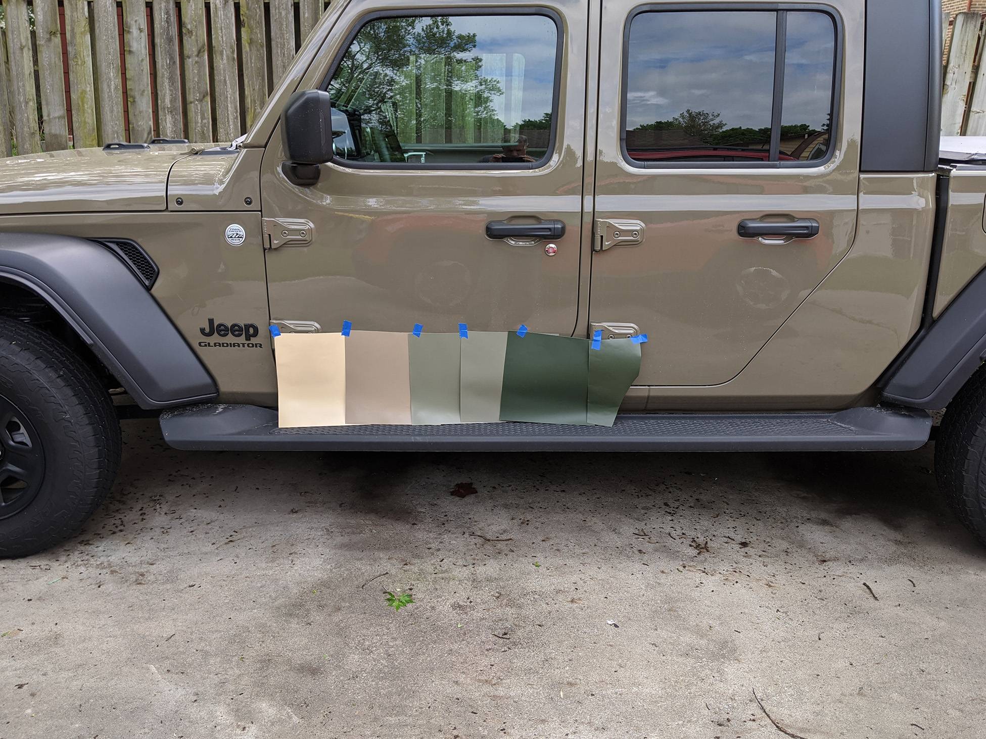 Jeep Gladiator Retro "Embossed" Jeep Tailgate Badge Installed jt vinyl