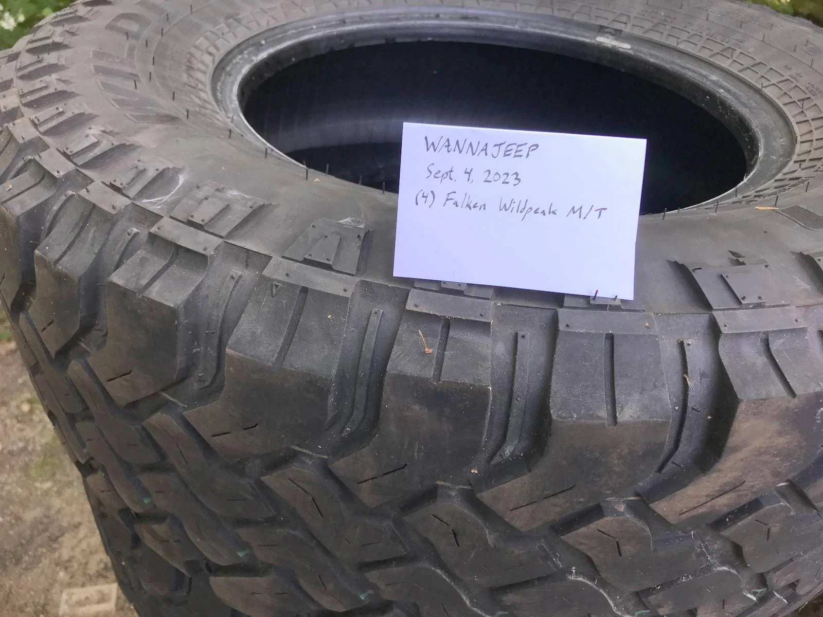 Jeep Gladiator (4) Falken Wildpeak M/T 285/70R17 tires, 51K mi - $100 for all first