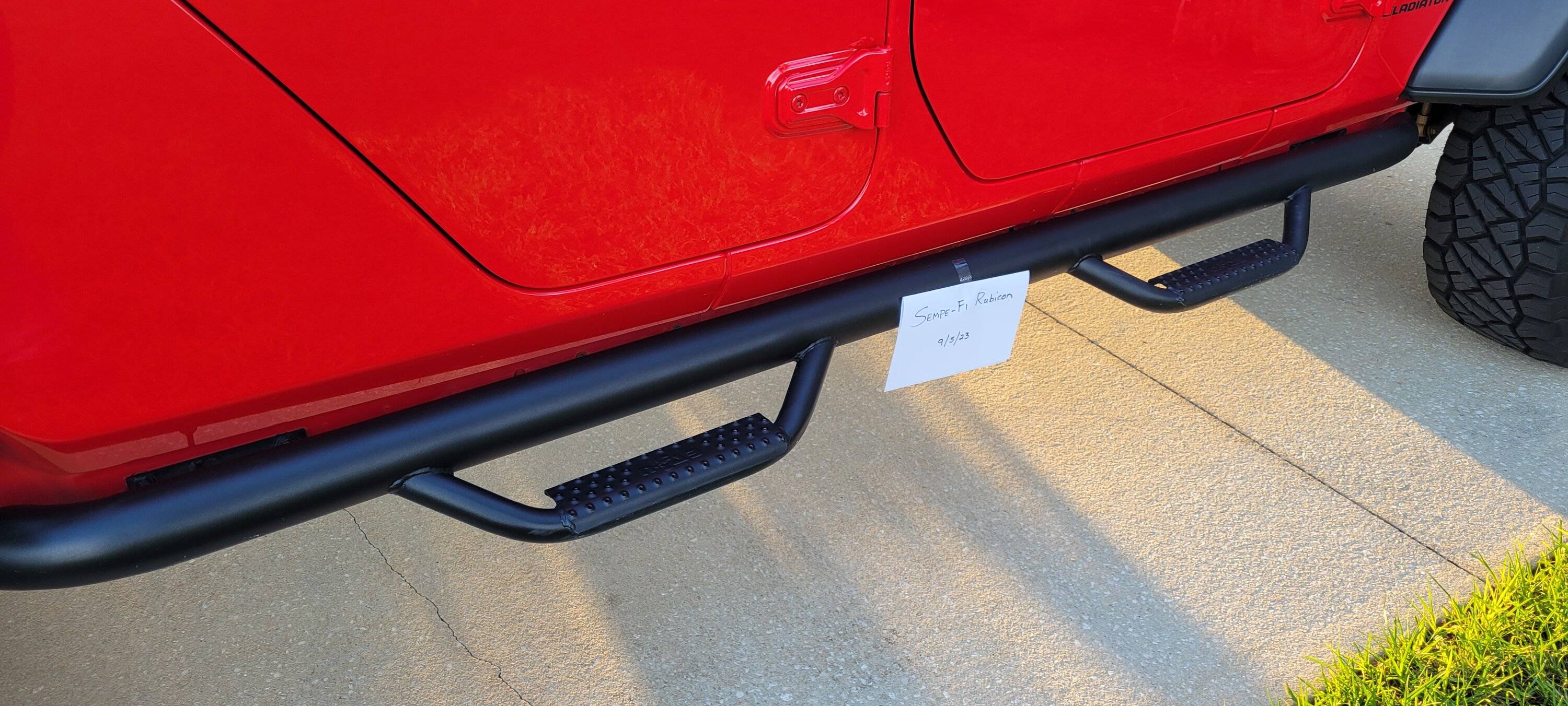 Jeep Gladiator NFab side steps 20230905_191336