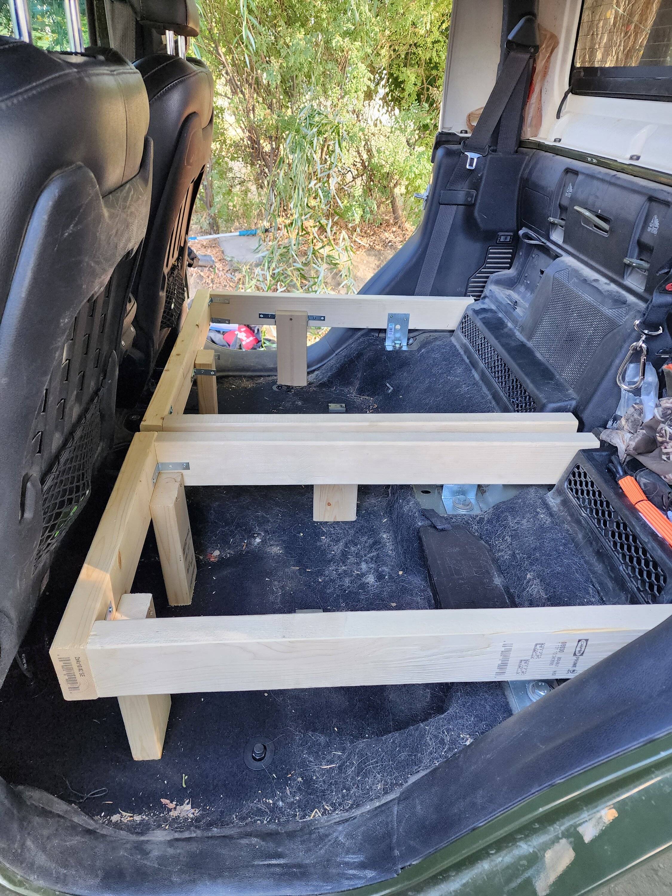 Jeep Gladiator Rear Seat Platform (After Rear Seat Removal - Rear Seat Delete) 20230909_145542