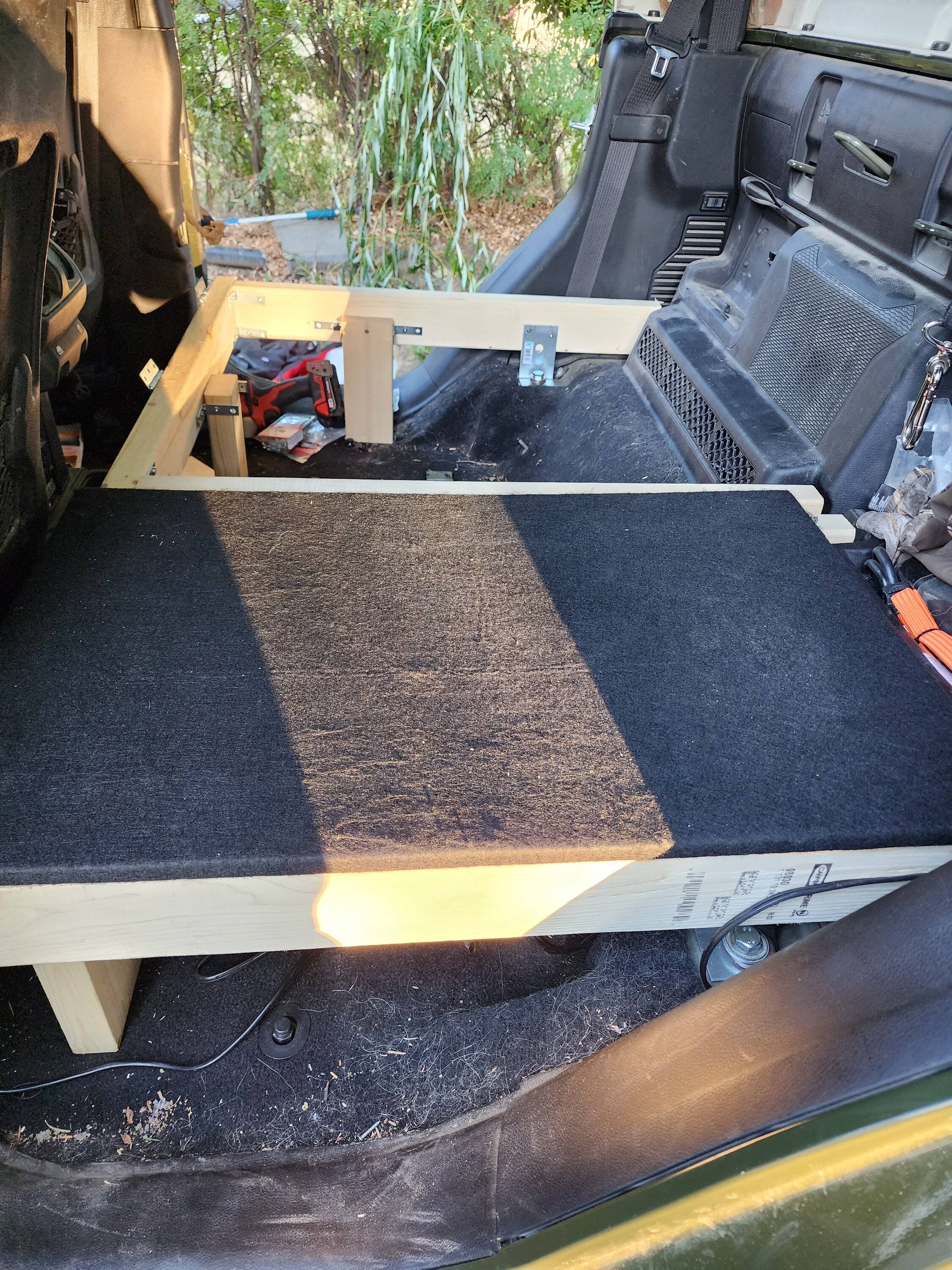 Jeep Gladiator Rear Seat Platform (After Rear Seat Removal - Rear Seat Delete) 20230909_182809