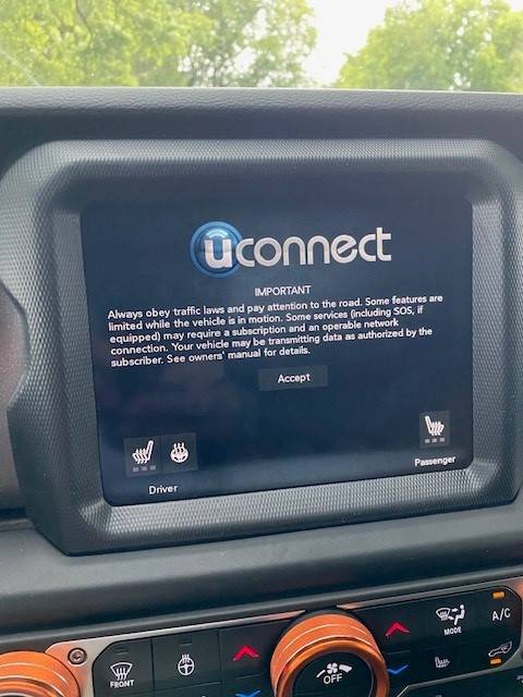Jeep Gladiator Uconnect Start Up Screen - every time?? Uconnect