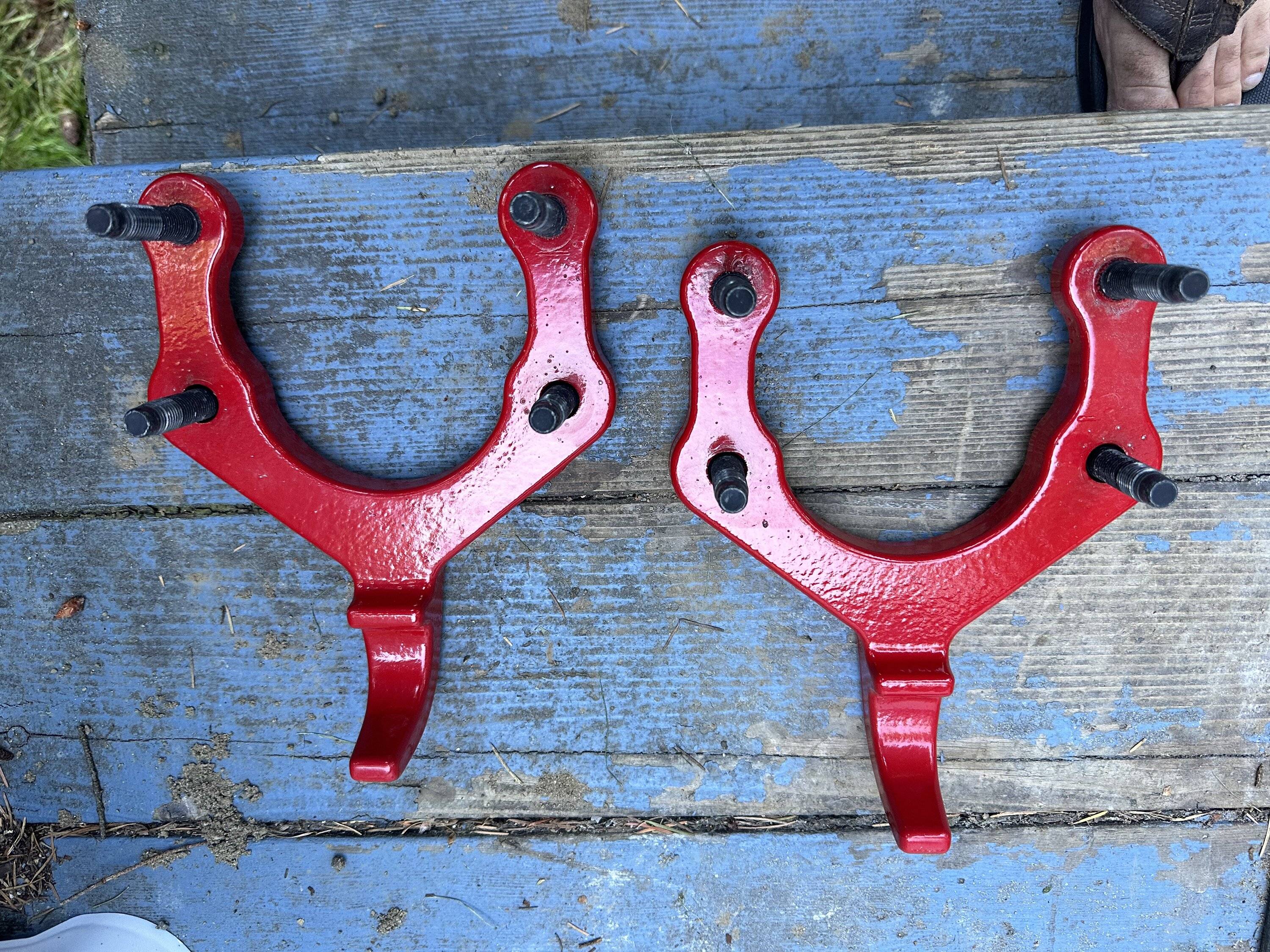 Jeep Gladiator JT stock red tow hooks - Near Mint IMG_1071