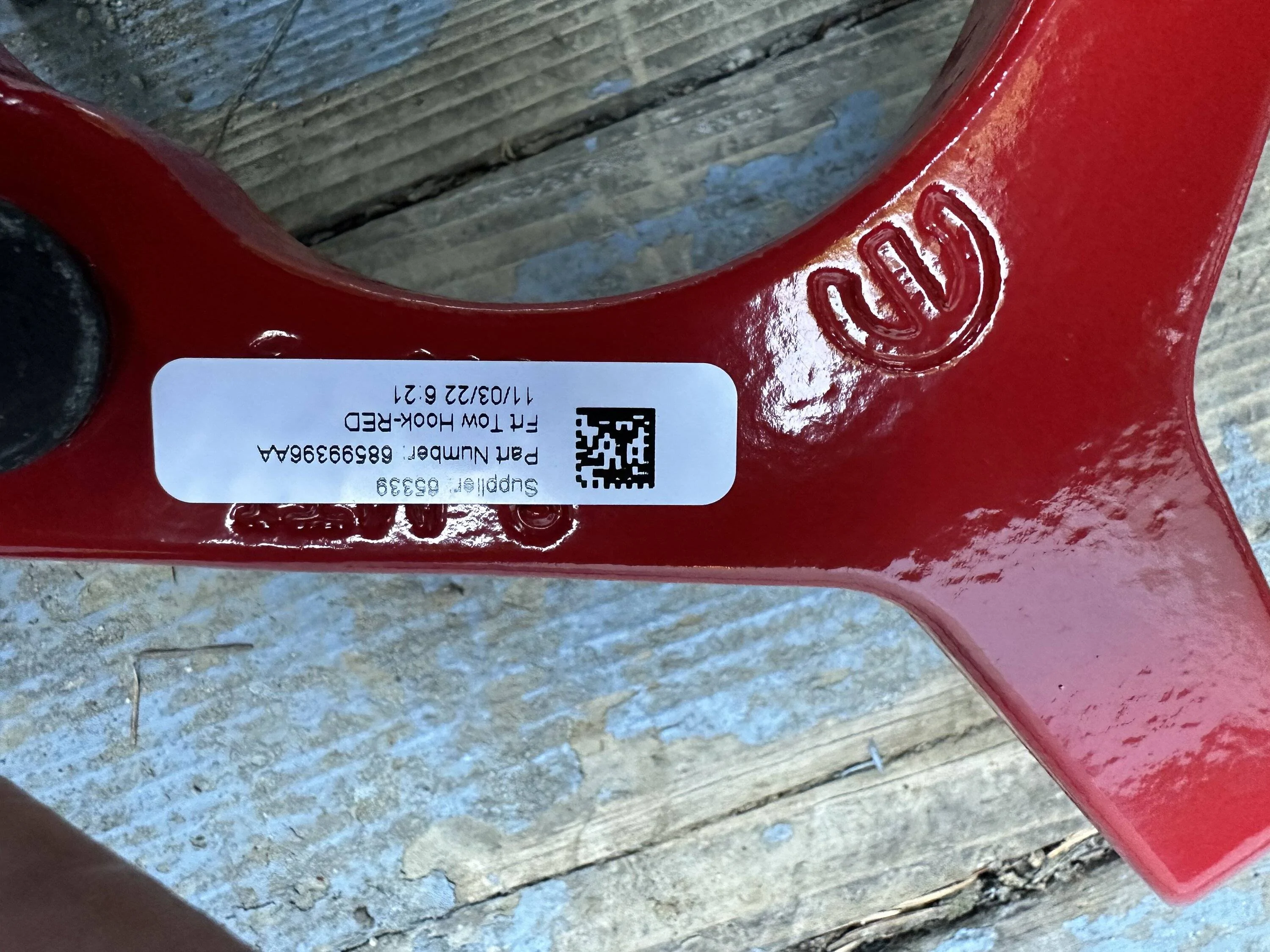 Jeep Gladiator JT stock red tow hooks - Near Mint IMG_1072