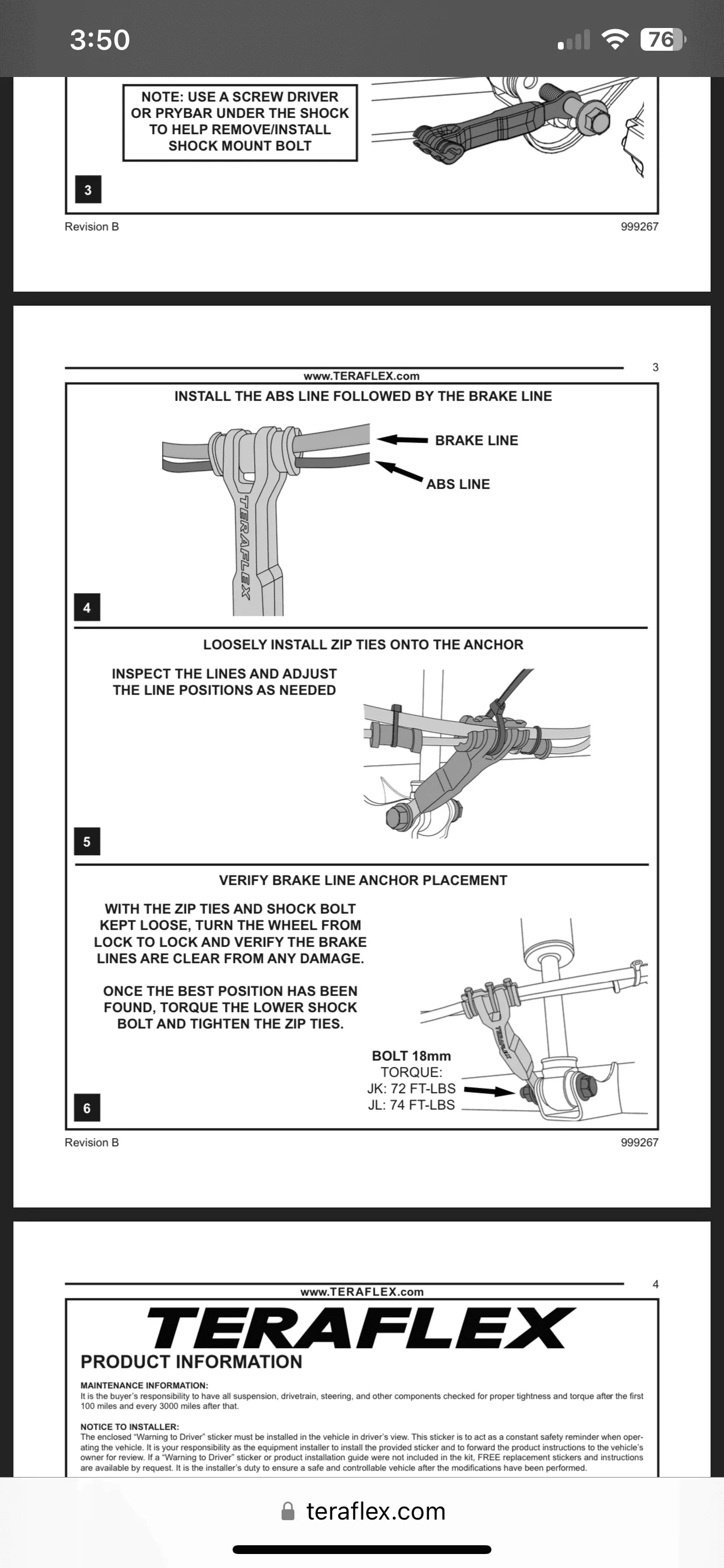 Jeep Gladiator Lifted PSA: check front brake lines 643CF63A-306E-45C0-A669-05A65FD7092D