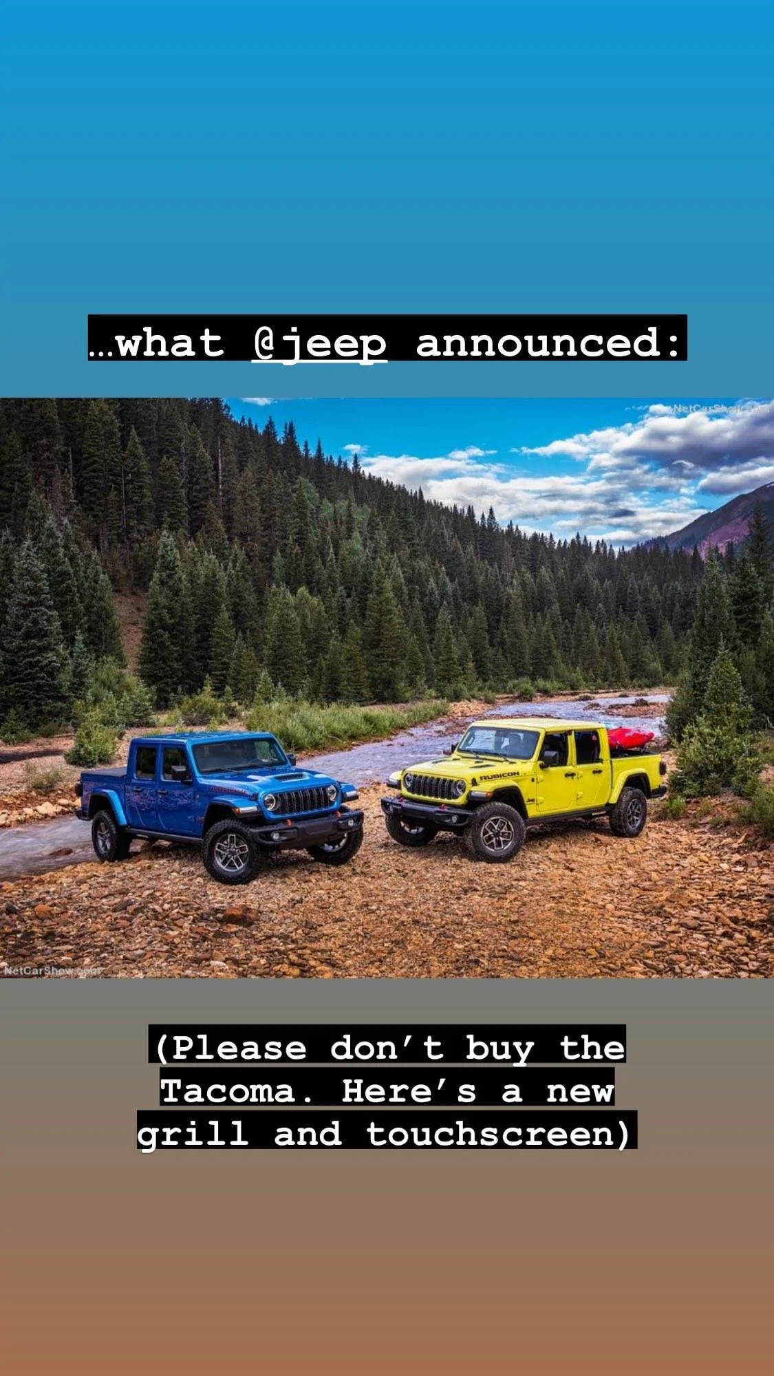 Jeep Gladiator 2024 Jeep Gladiator debuts with new grille, interior, more options and upper trim levels 558C2E3C-EA9A-4B6F-9869-780948F8EB7F