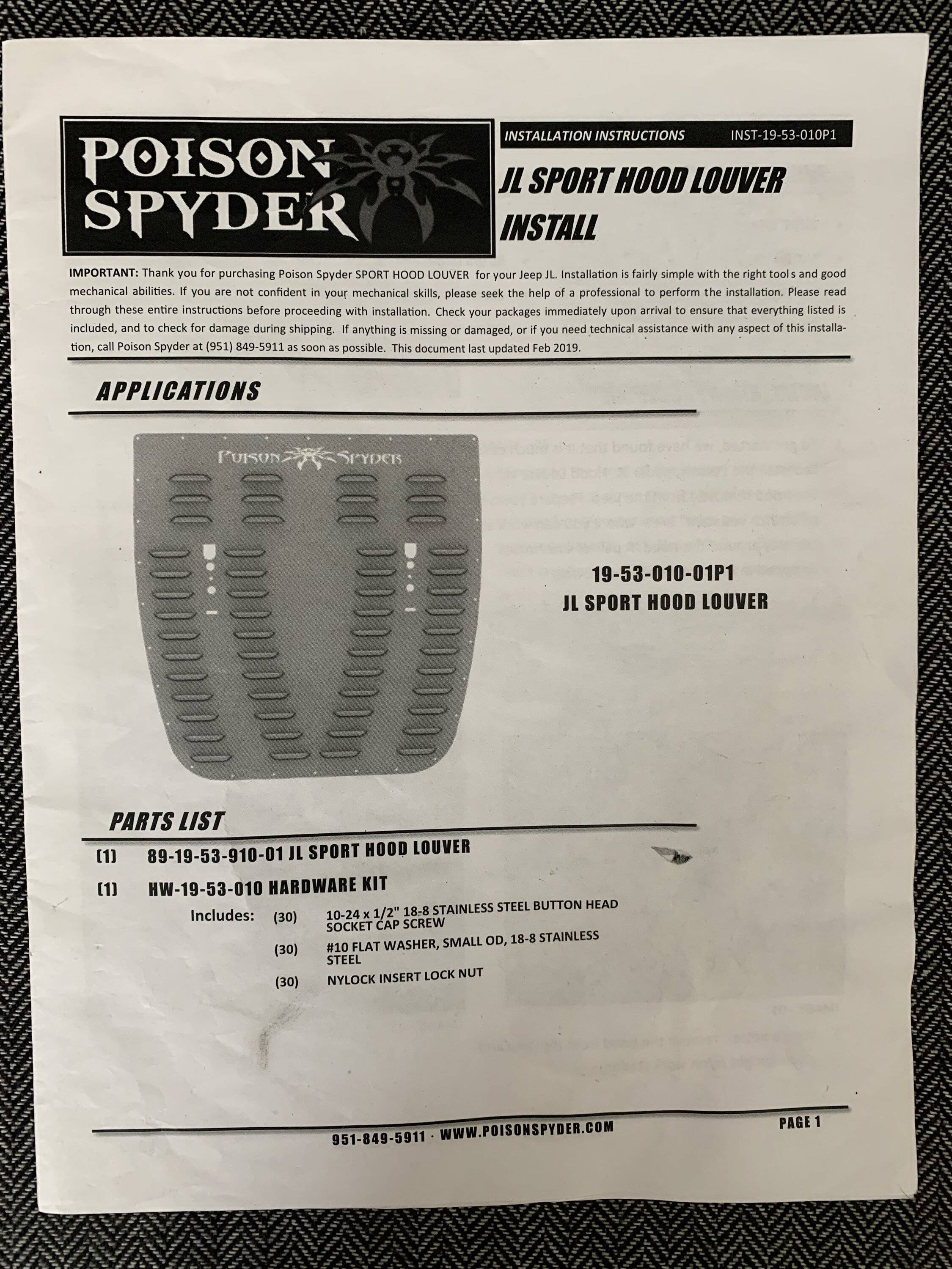 Poison Spyder Hood Louver Panel | Jeep Gladiator (JT) News, Forum