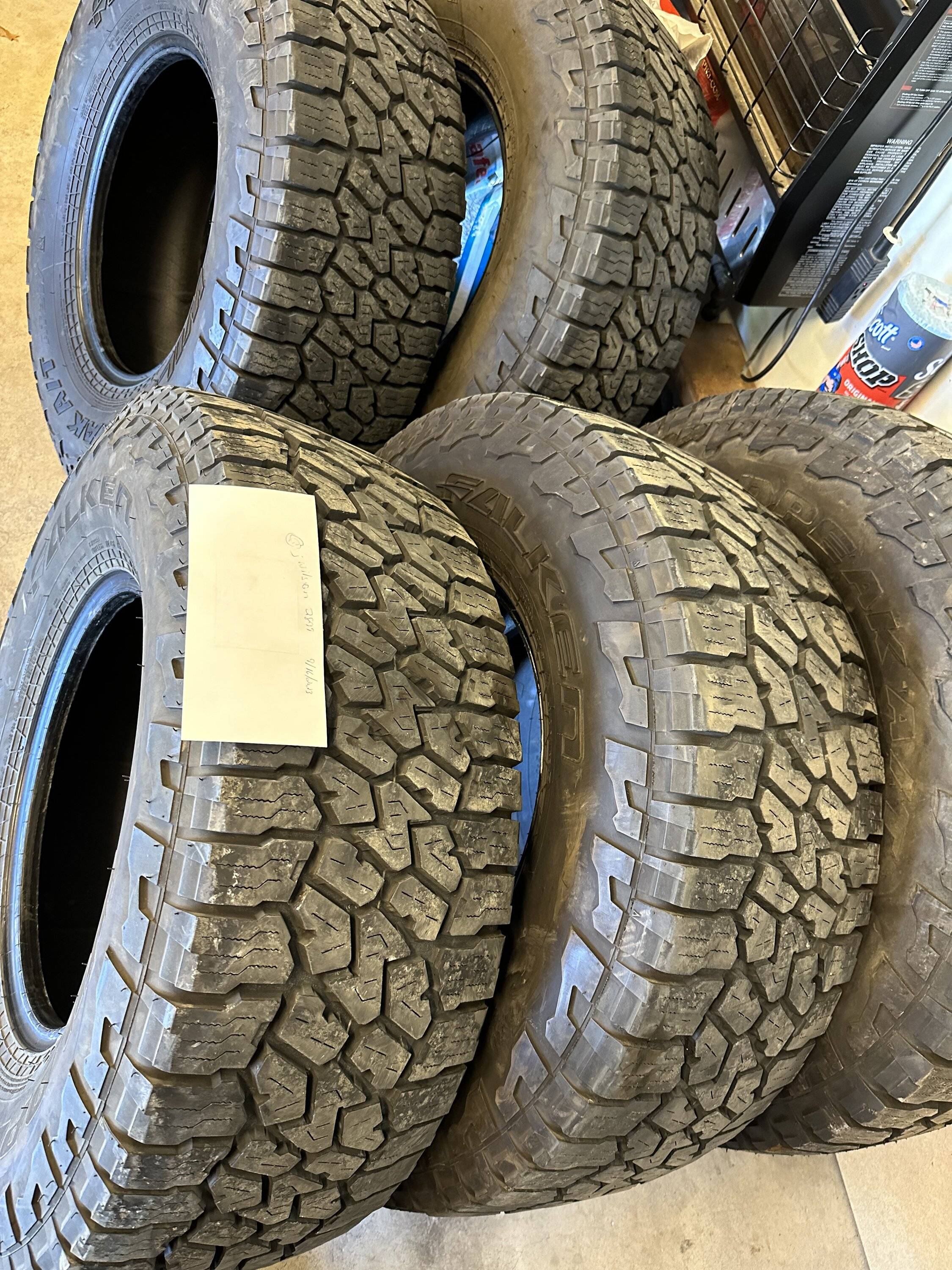 Jeep Gladiator Set of 5 Falken Wildpeak AT3W tires 35x12.50x17 IMG_0980