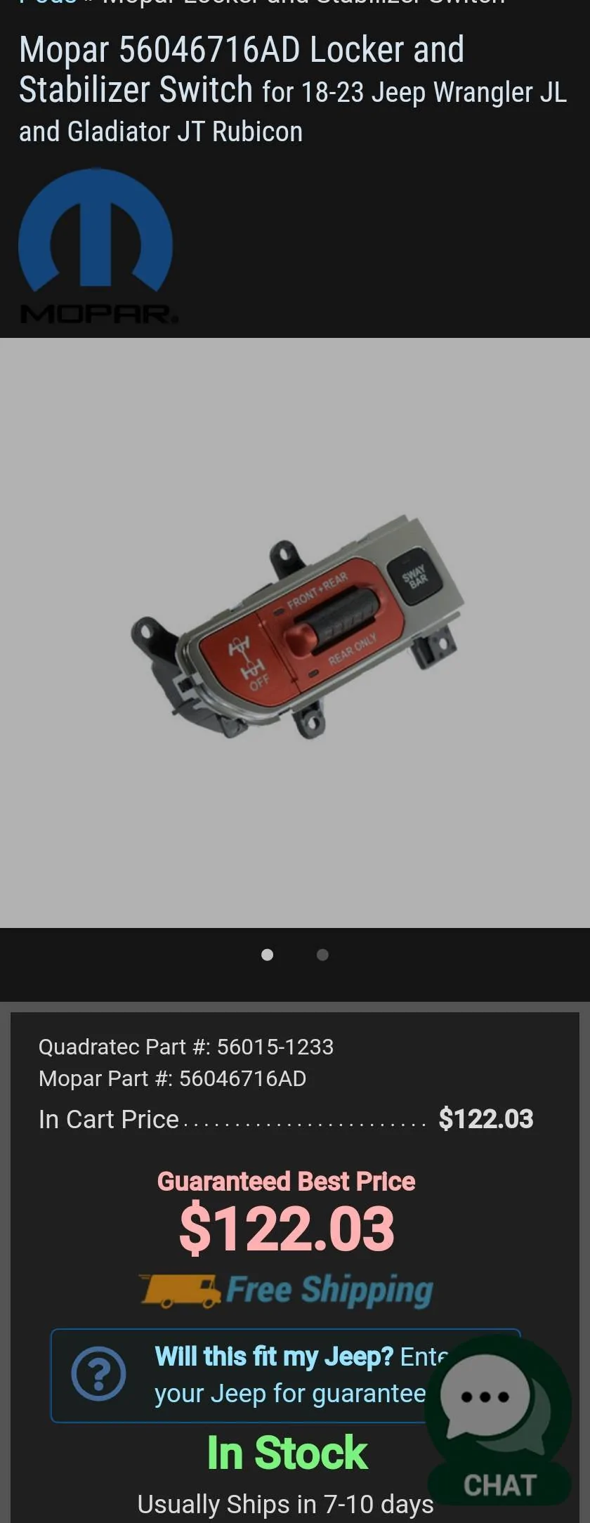 Jeep Gladiator Mopar Locker and Stabilizer Switch Screenshot_20230917_234812_Samsung Internet
