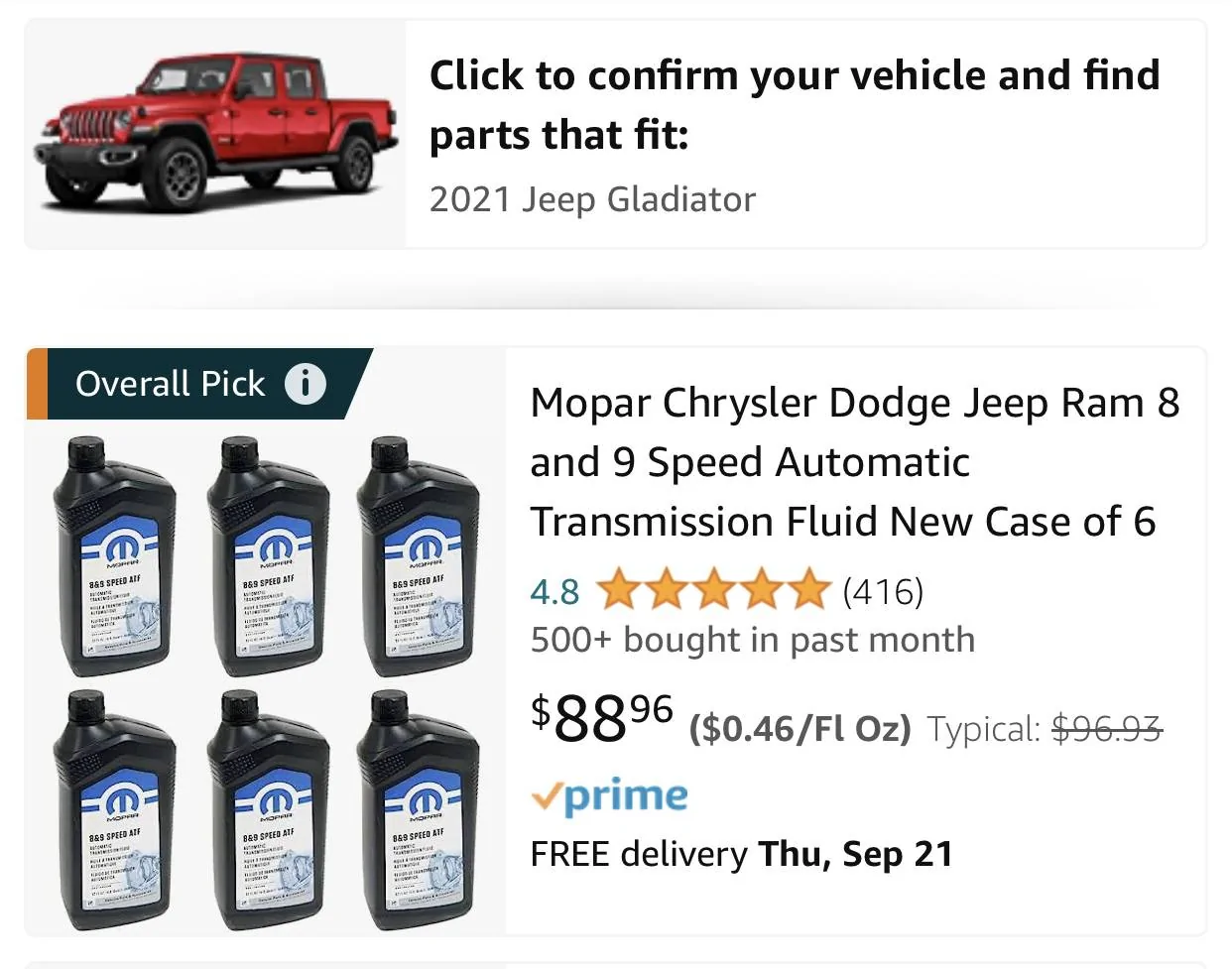 Jeep Gladiator Mopar ATF on sale IMG_6459
