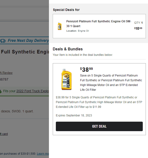 Jeep Gladiator Getting Pennzoil Platinum 5W-40 Cheap 1695056790104