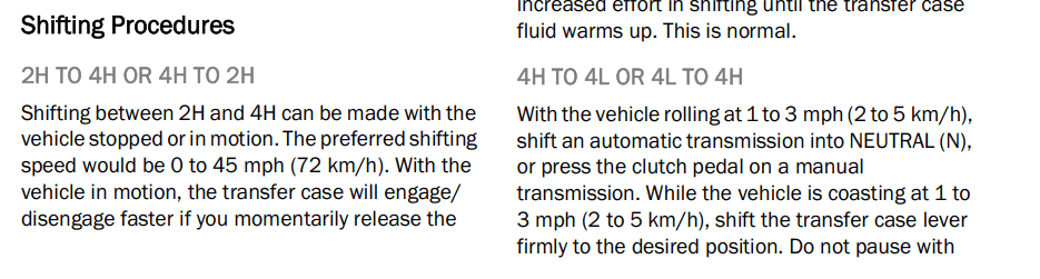 Jeep Gladiator Cannot shift into 4H or 4L on my new 2023 gladiator . 1695183260413