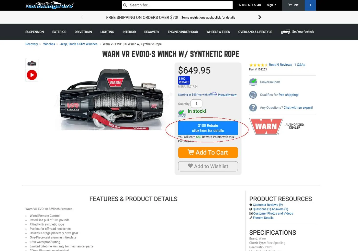 Jeep Gladiator Warn EVO Recall Warn-EVO-Rebat