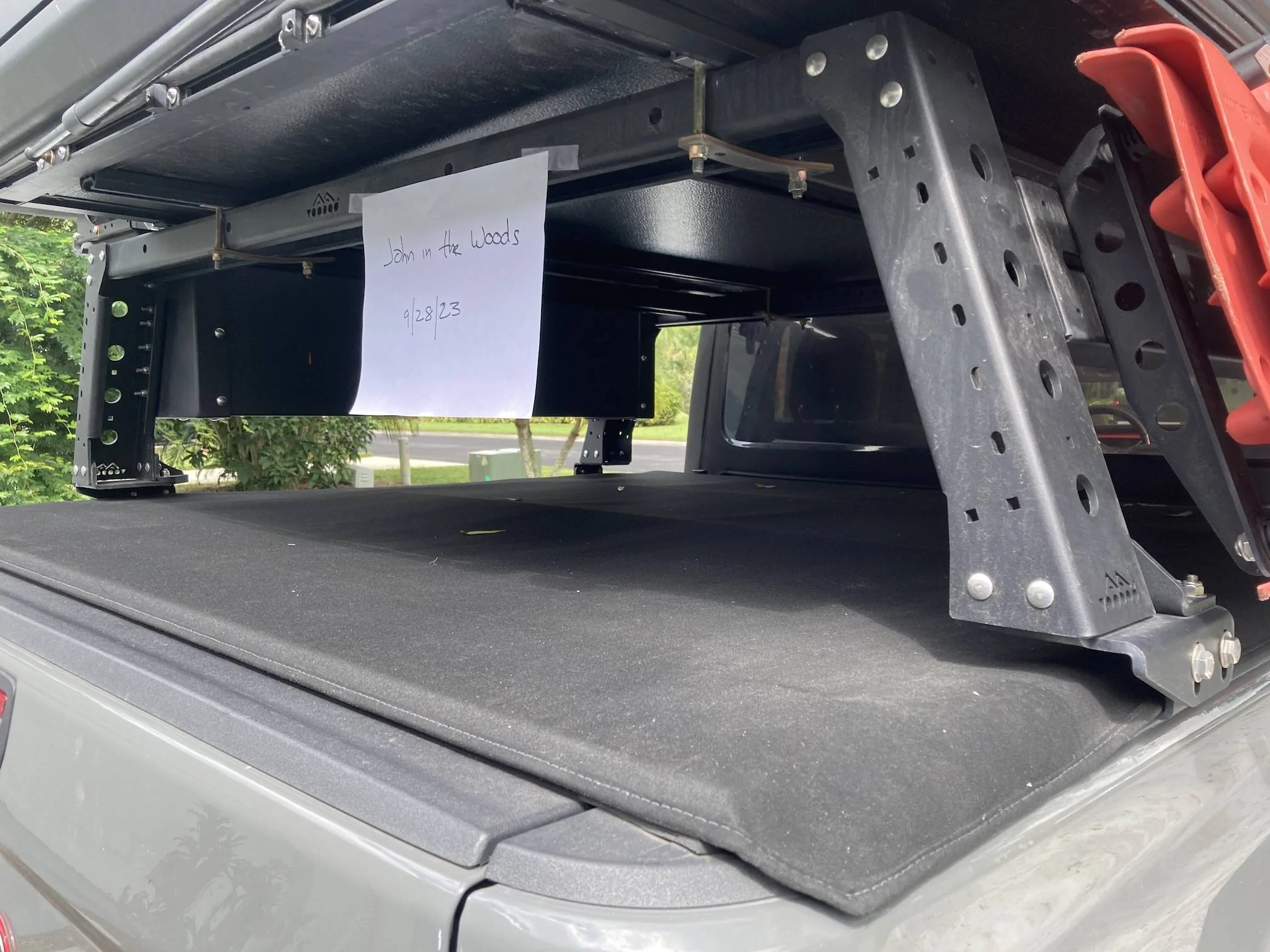 Jeep Gladiator KB VooDoo Max Mod 14" aluminum rack, w/cargo box, tonneau brackets and trac board mount $700 OBO IMG_4762