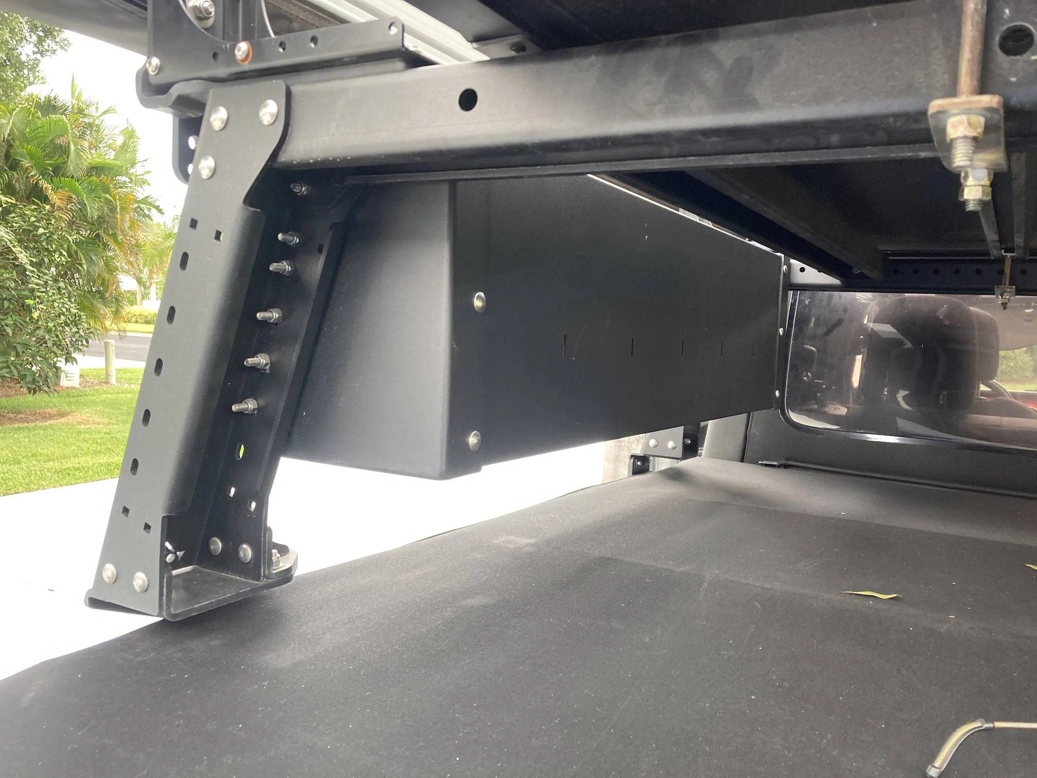 Jeep Gladiator KB VooDoo Max Mod 14" aluminum rack, w/cargo box, tonneau brackets and trac board mount $700 OBO IMG_4769