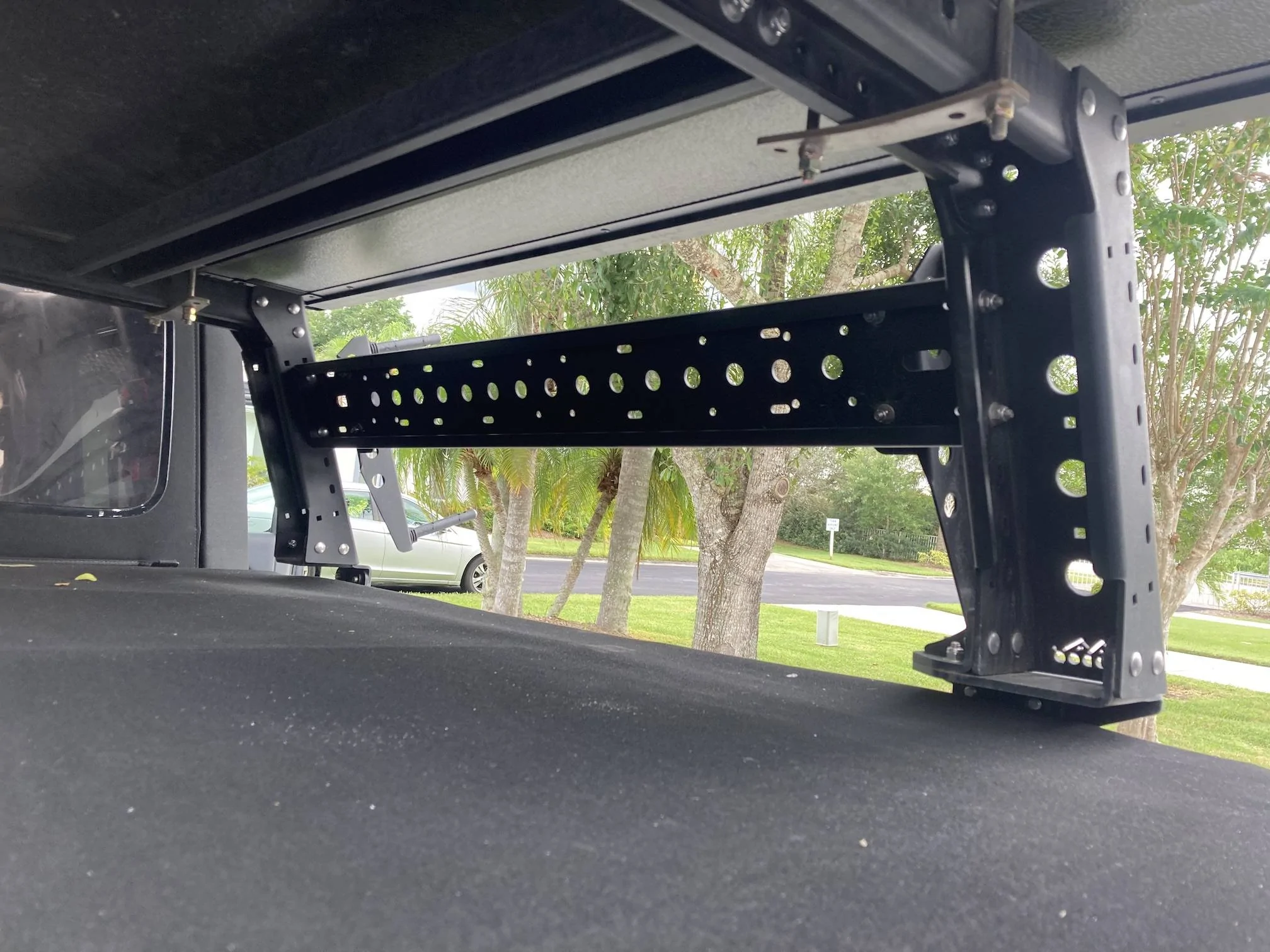 Jeep Gladiator KB VooDoo Max Mod 14" aluminum rack, w/cargo box, tonneau brackets and trac board mount $700 OBO IMG_4770