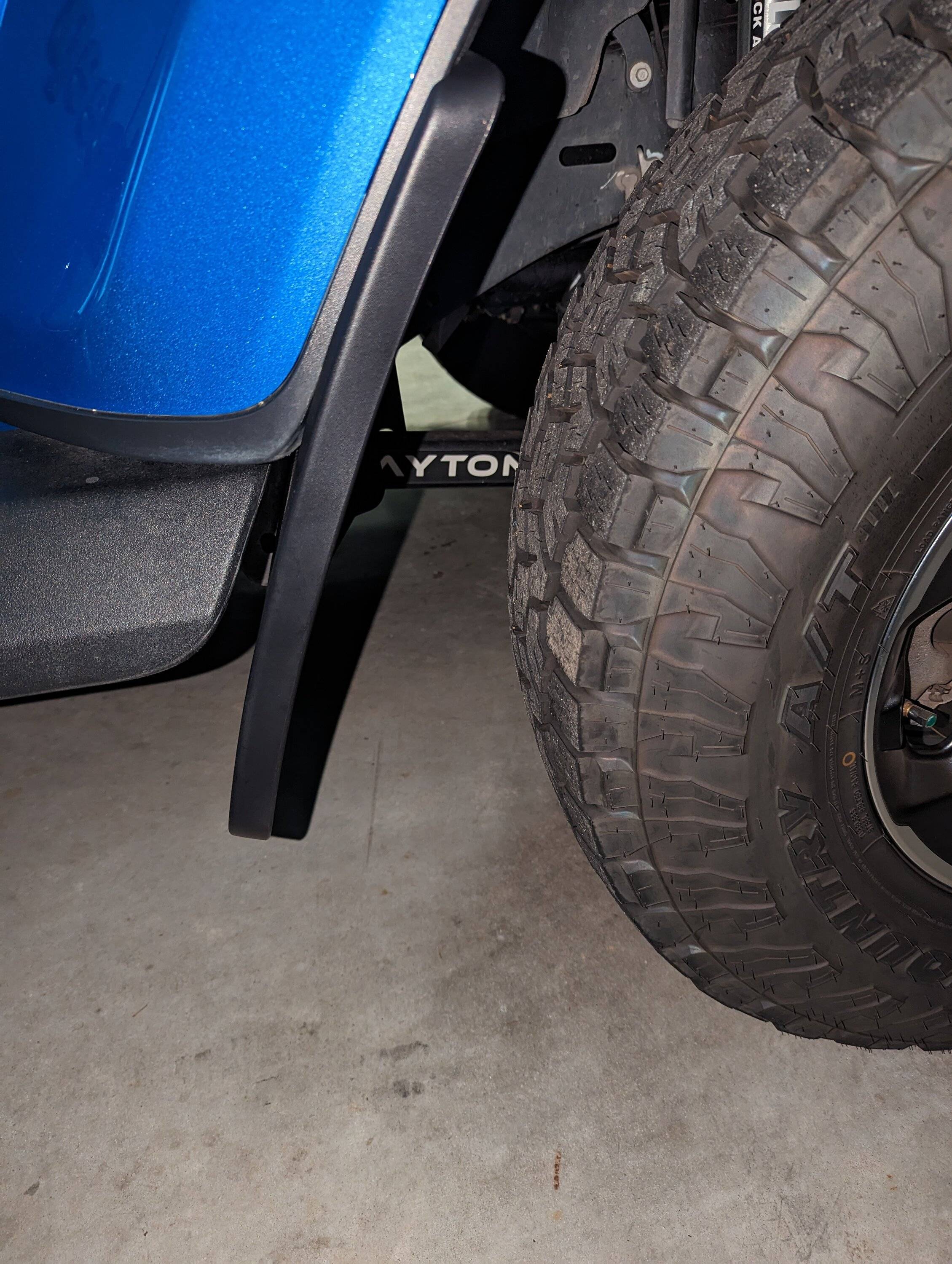 Jeep Gladiator Mud Flaps for High Altitude with the Wide Axles PXL_20231001_112612640