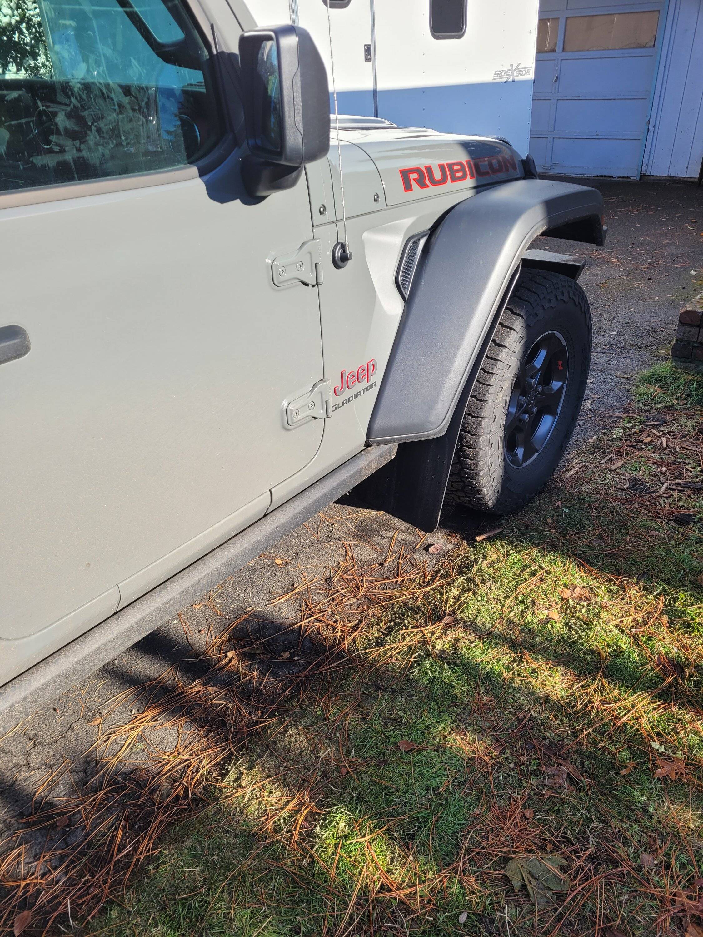Jeep Gladiator Mud Flaps for High Altitude with the Wide Axles 20230101_115027