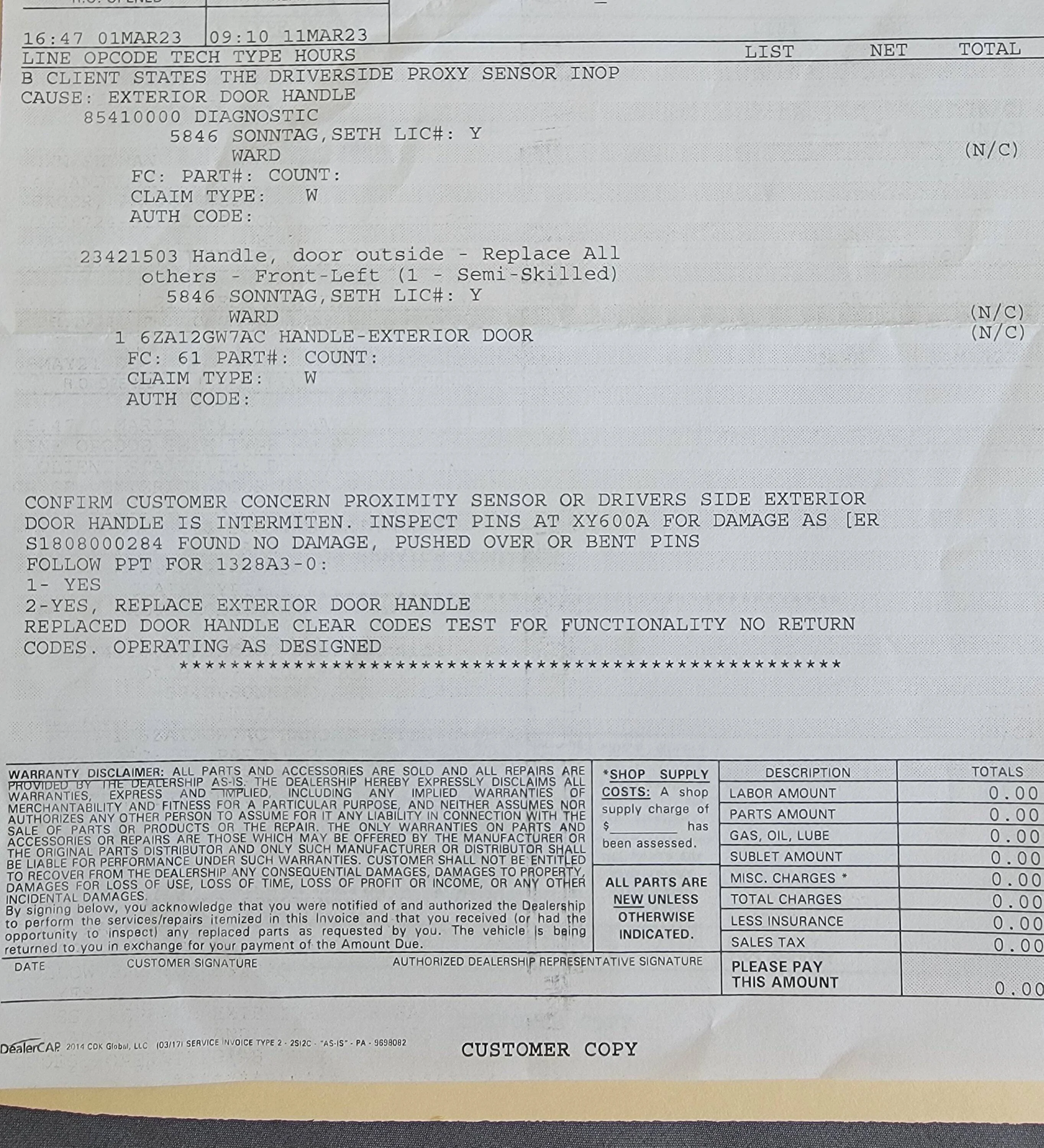 Jeep Gladiator 2022 Gladiator passive entry stopped working 20231001_122802