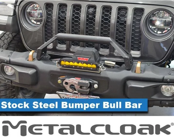 Jeep Gladiator Add-On Bull Bar for Stock Bumper - New Product News! Bull Bar Stock 2