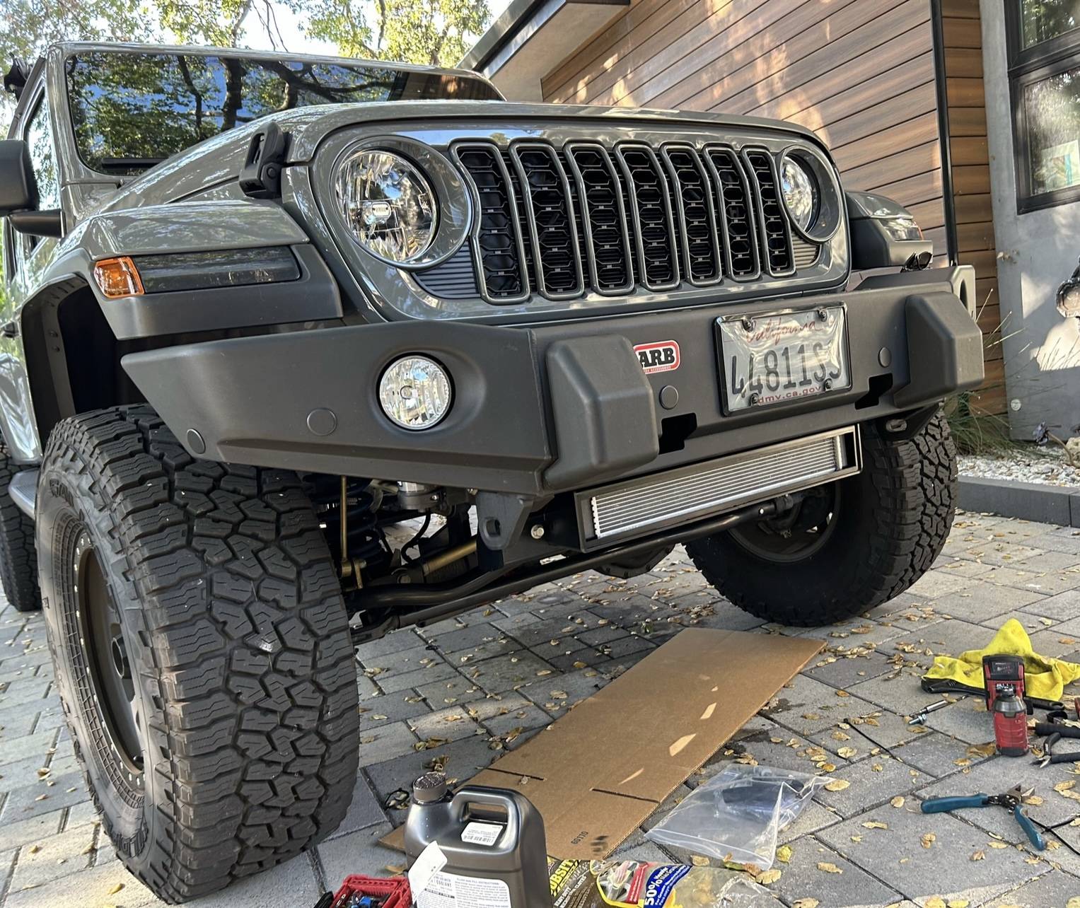 Jeep Gladiator Updated 2024+ grille installed on my 2020 JT (temperature readings added) IMG_7649