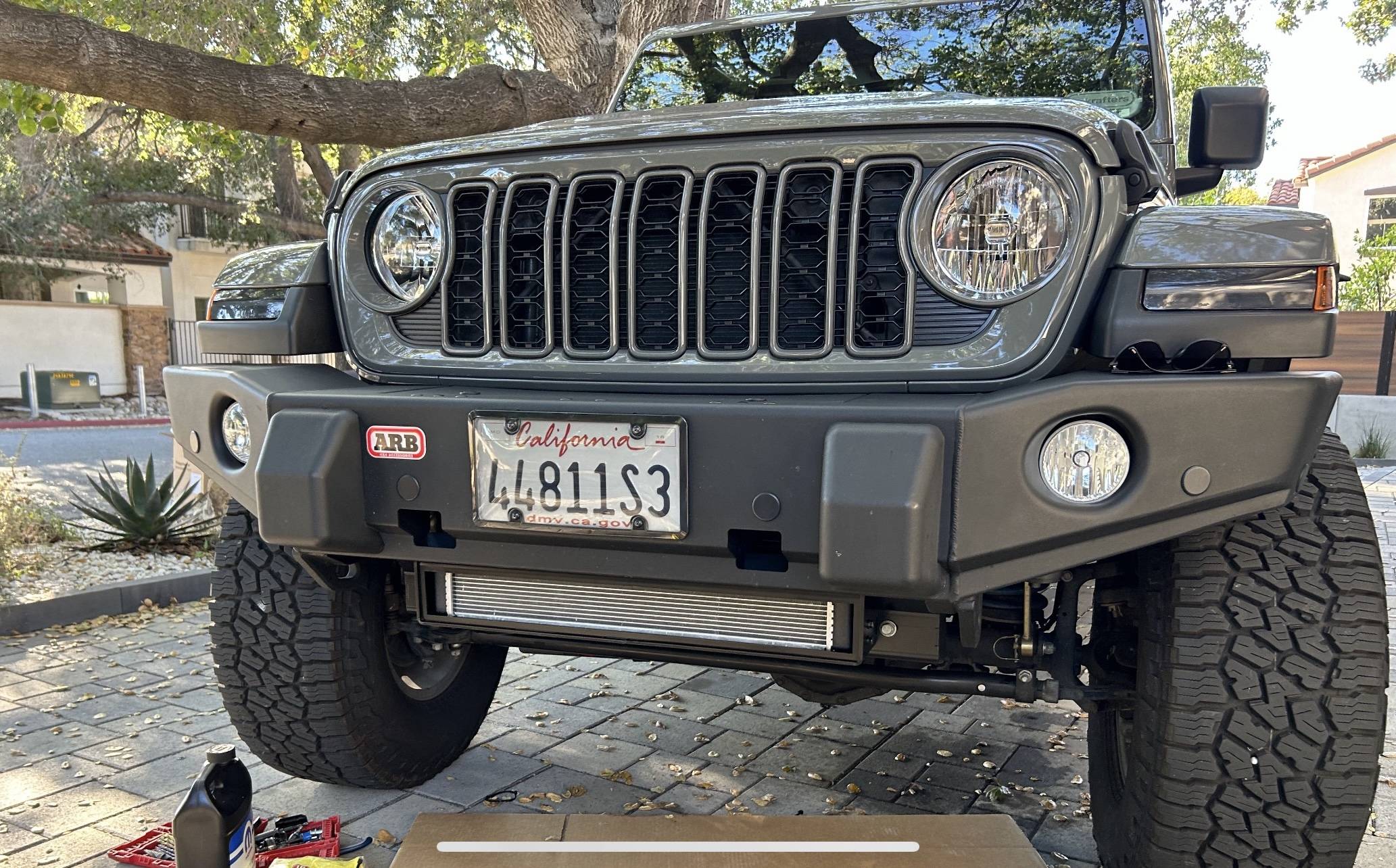 Jeep Gladiator Updated 2024+ grille installed on my 2020 JT (temperature readings added) IMG_7648