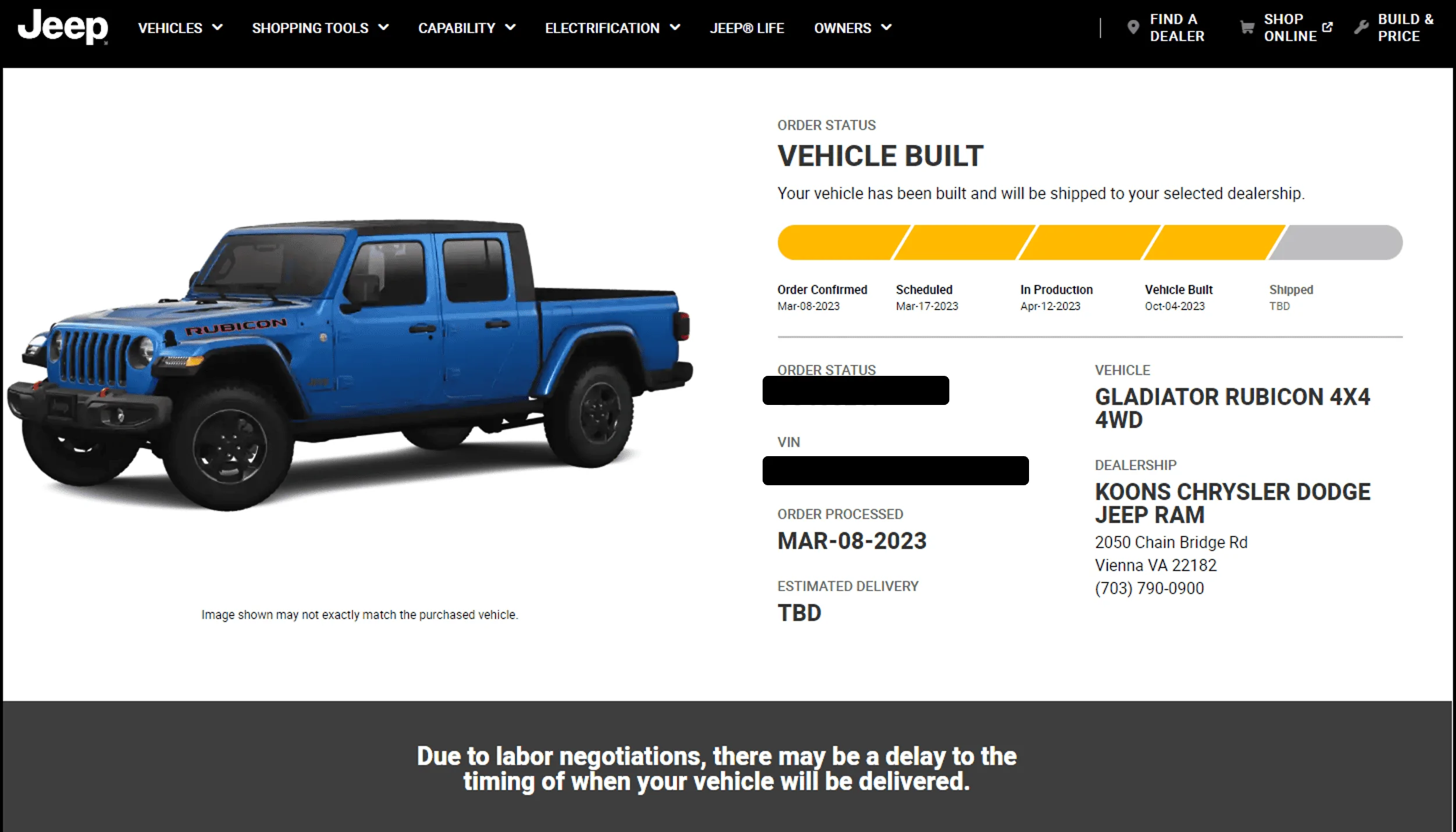 Jeep Gladiator 2023 Jeep Gladiator Order…What step are you in? 1696526769912